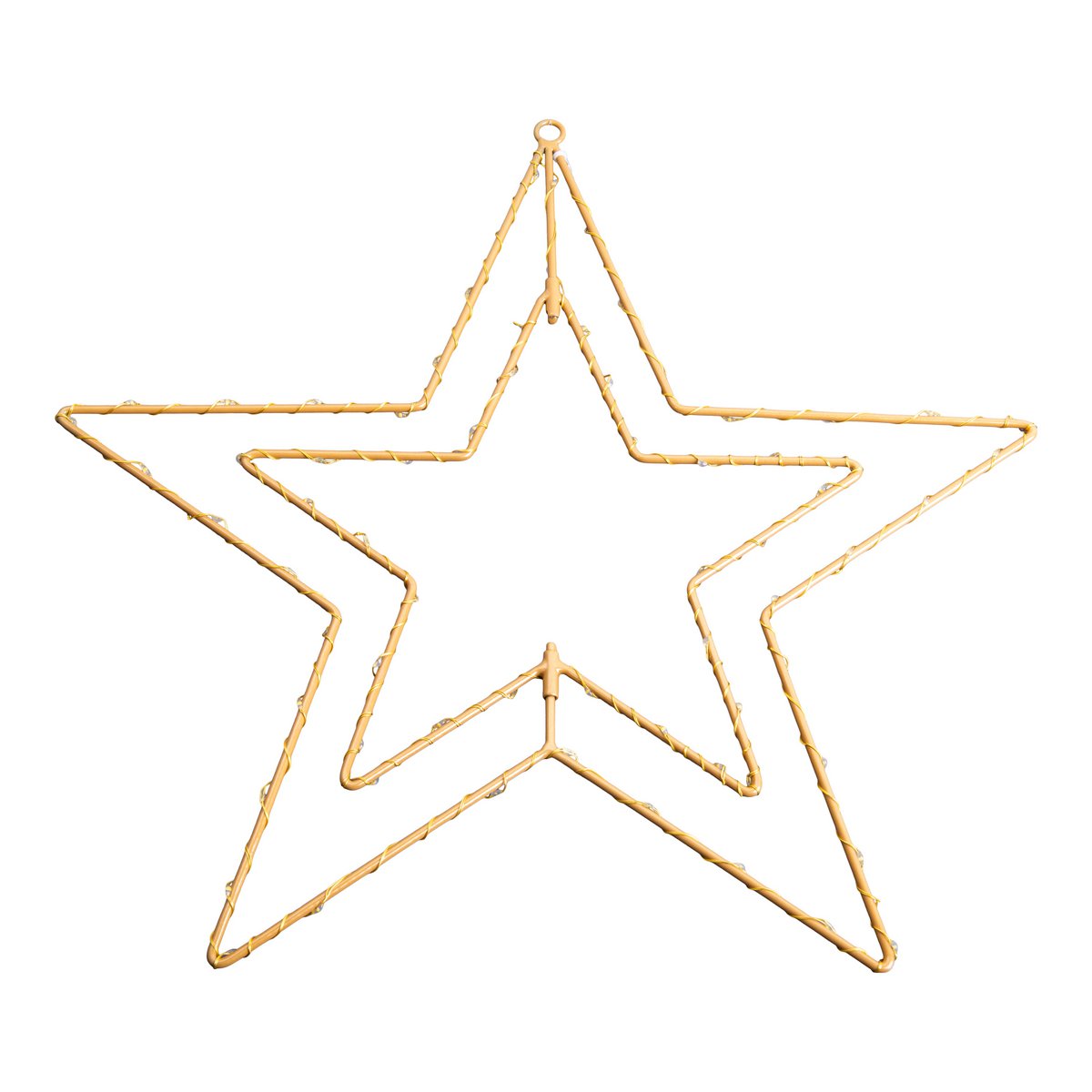 LED-Outdoor-Weihnachtsleuchte "Stern" Ø 40 cm Weihnachtsdeko aus Metall in Gold mit fest verbauten LEDs