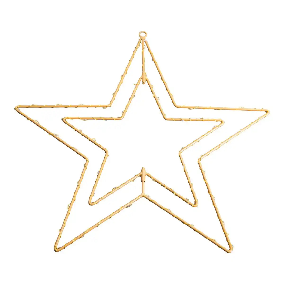 LED-Outdoor-Weihnachtsleuchte "Stern" Ø 40 cm Weihnachtsdeko aus Metall in Gold mit fest verbauten LEDs