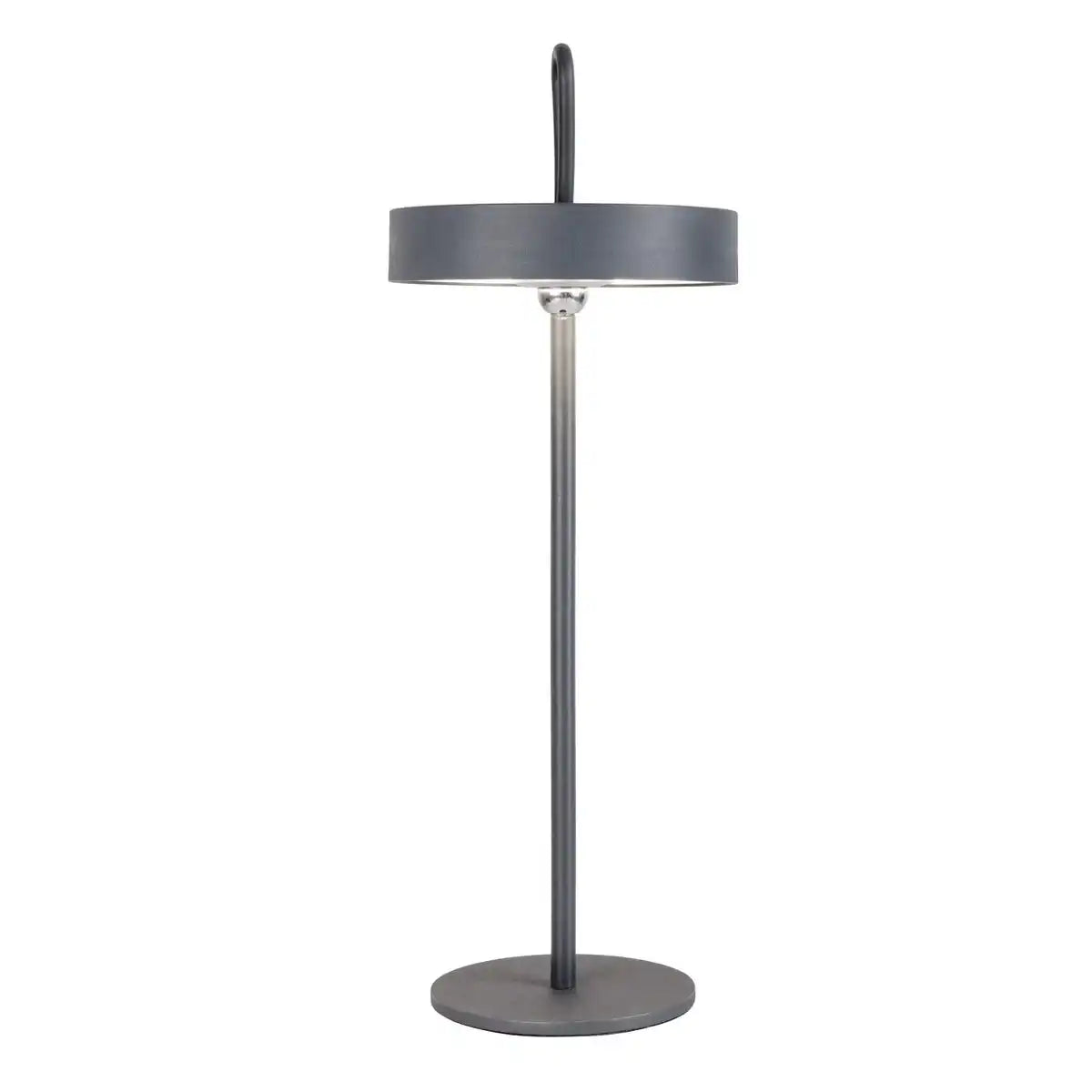 LED-Akku-Tischleuchte magnetisch "ELLA" für Außen und Innen, aus Metall und Kunststoff in Grau , 35 cm hoch