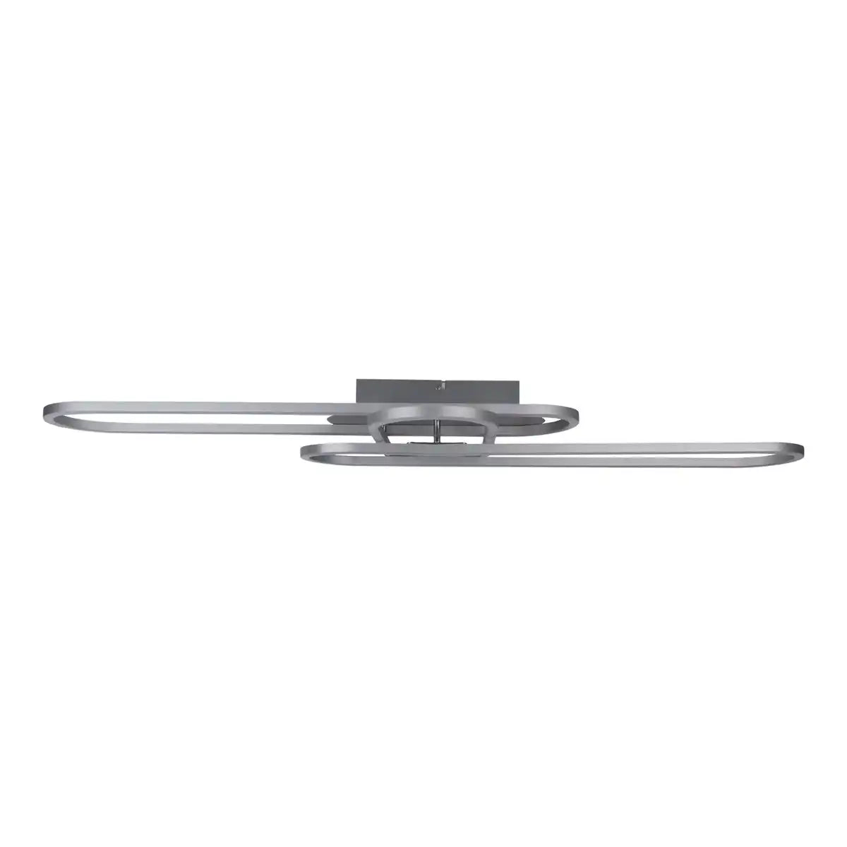 LED-CCT-Deckenleuchte "CARLON" aus matt-silbernem Aluminium und Kunststoff, mit integrierter LED, 120 cm lang