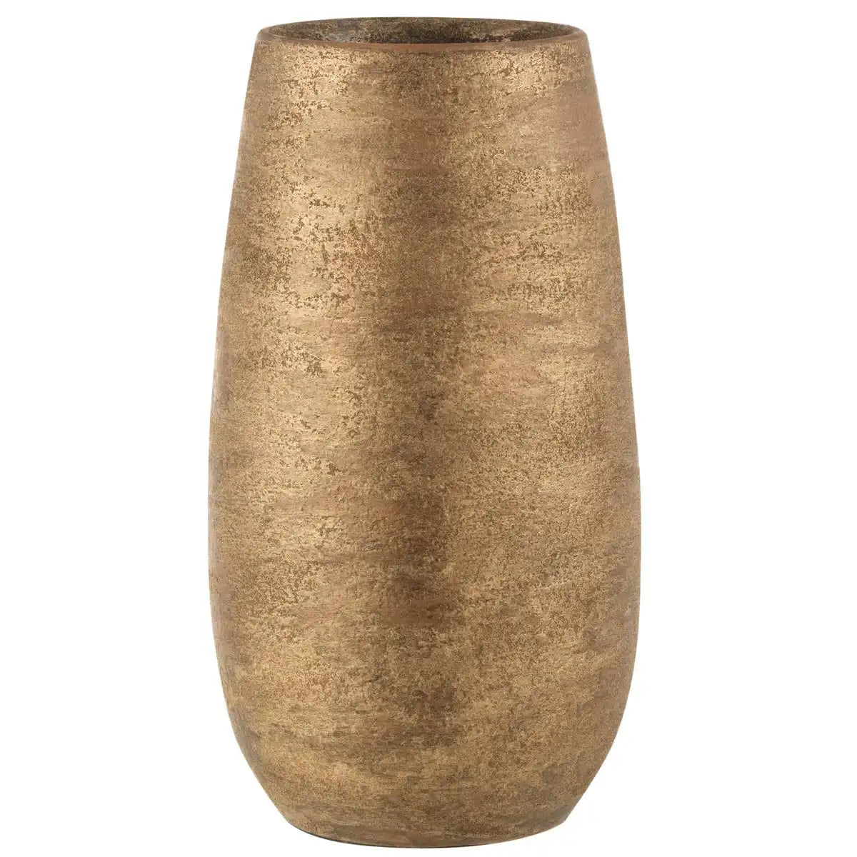 J -Line Vase ungleichrau - Keramik - Gold - groß - 41 cm hoch