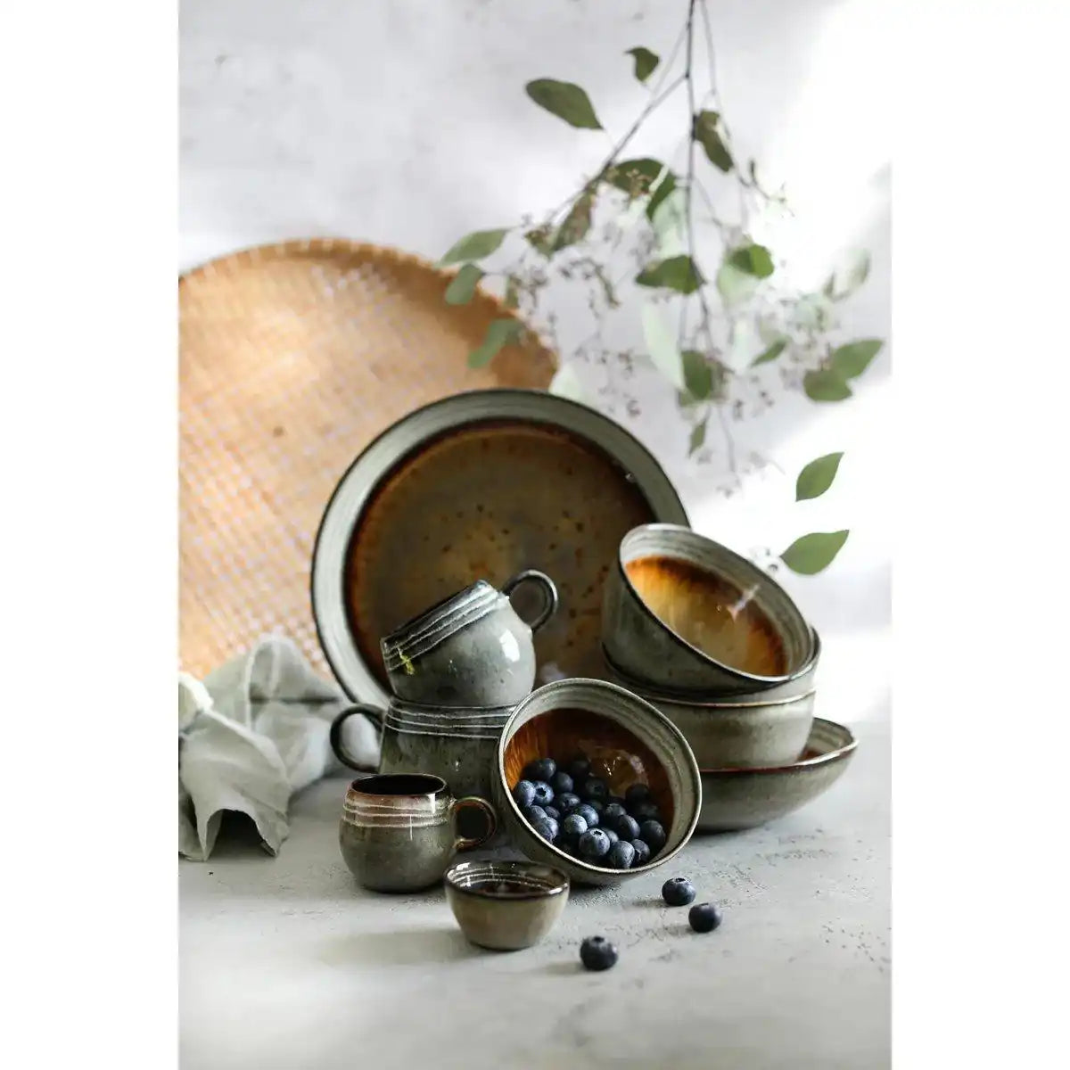 6er Set Keramik Comporta Tasse Becher - HomeDesign Knaus