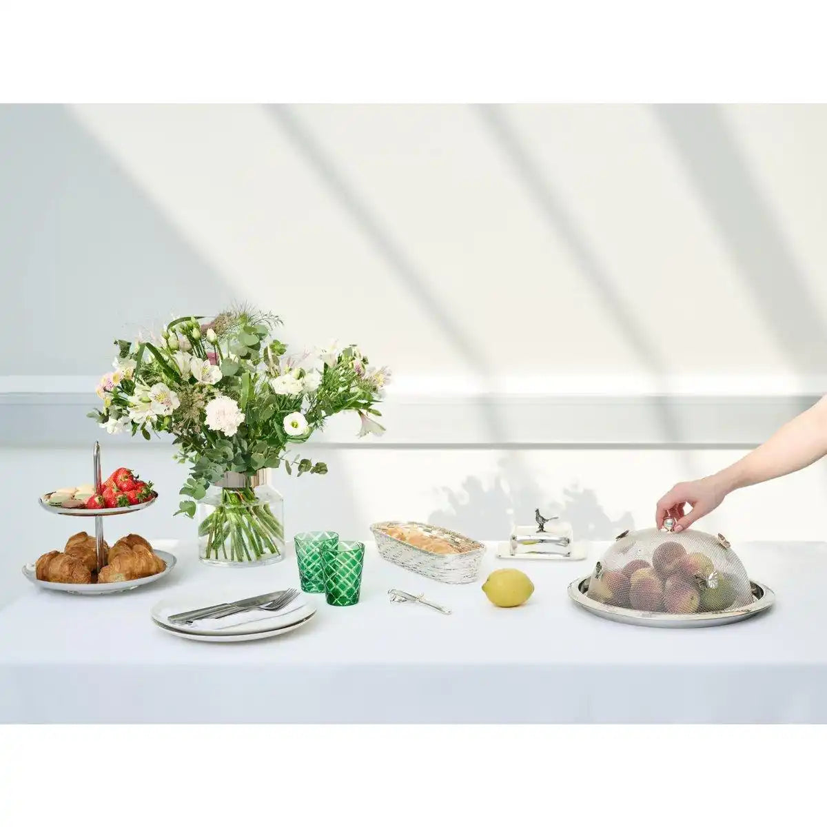 6er Set Kristallgläser Dio, grün, handgeschliffenes Glas, Höhe 10 cm - HomeDesign Knaus