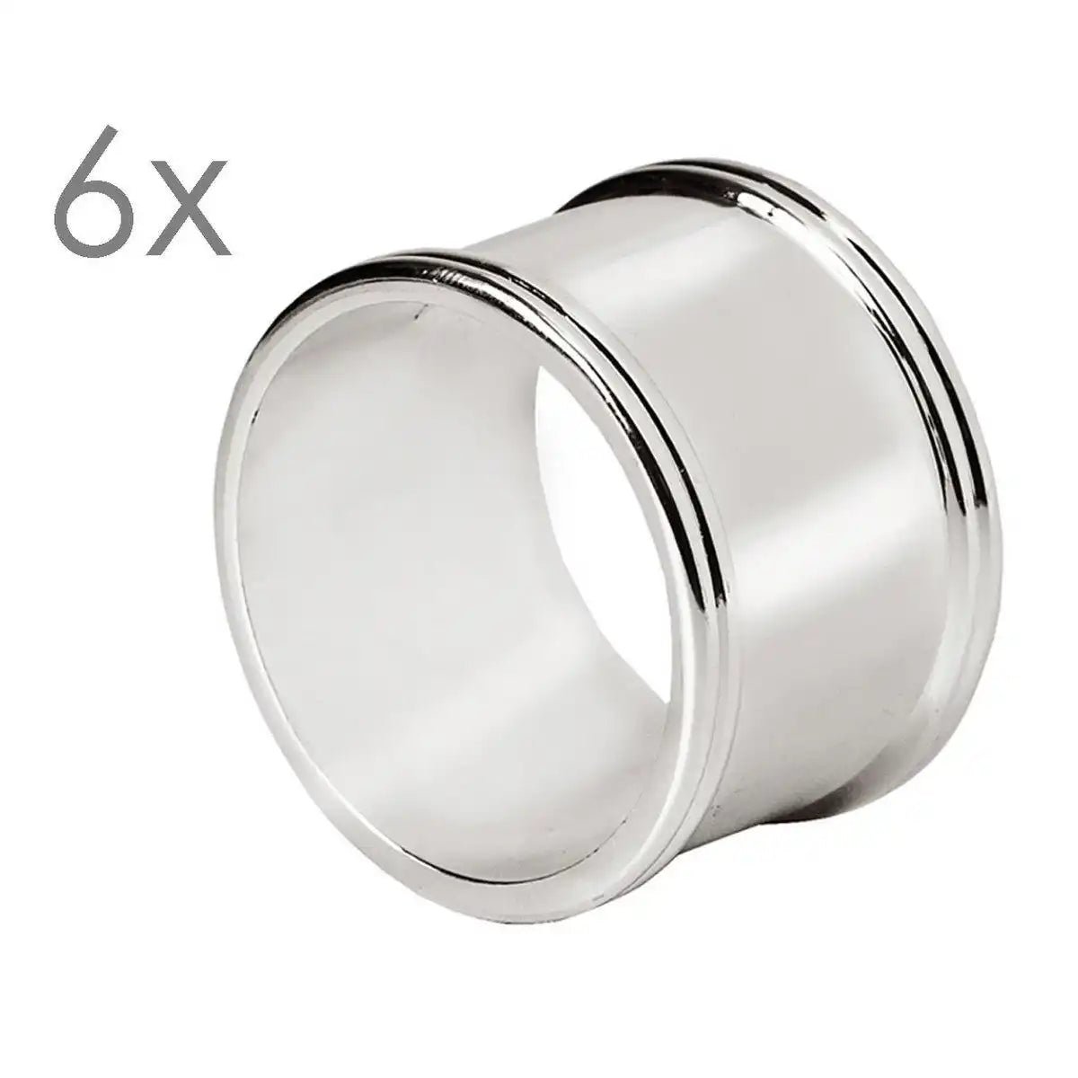 6er Set Serviettenringe Madrid edel versilbert - HomeDesign Knaus