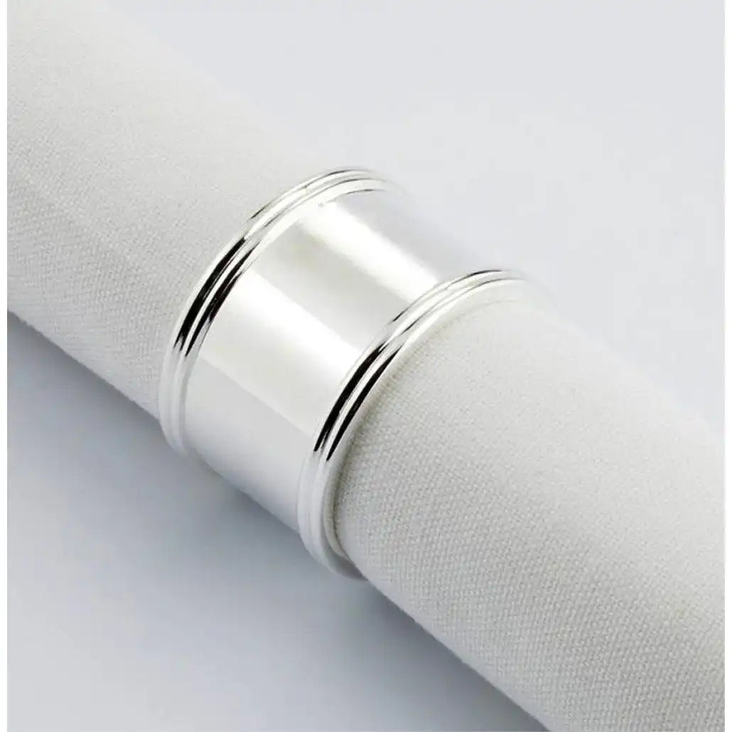 6er Set Serviettenringe Madrid edel versilbert - HomeDesign Knaus