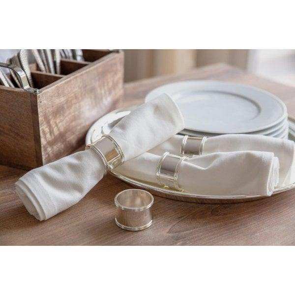 6er Set Serviettenringe Madrid edel versilbert - HomeDesign Knaus