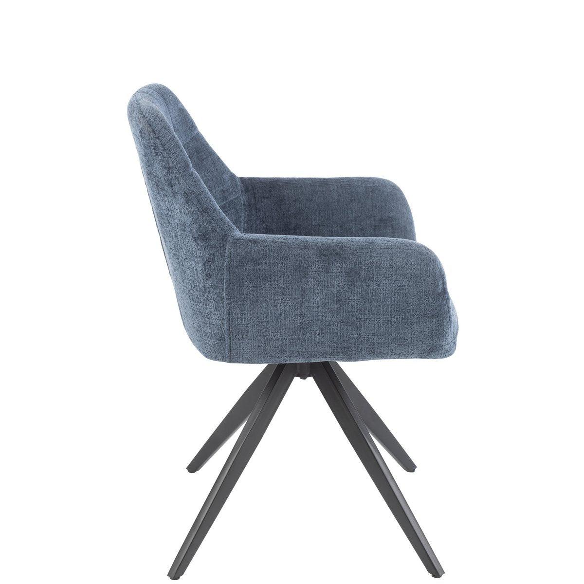J-Line Stuhl Louna Eisen/Acryl Blau