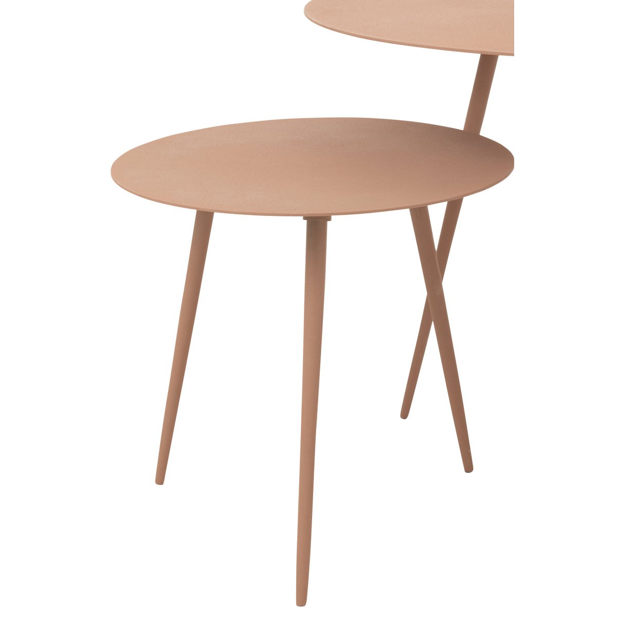 J-Line Beistelltisch – Eisen – Altrosa