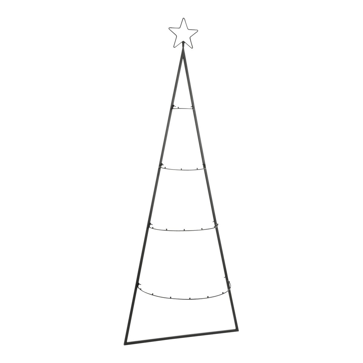 Weihnachtsdeko Wandregal für Dekorationen - L50 x H131 cm - Metall - Schwarzh
