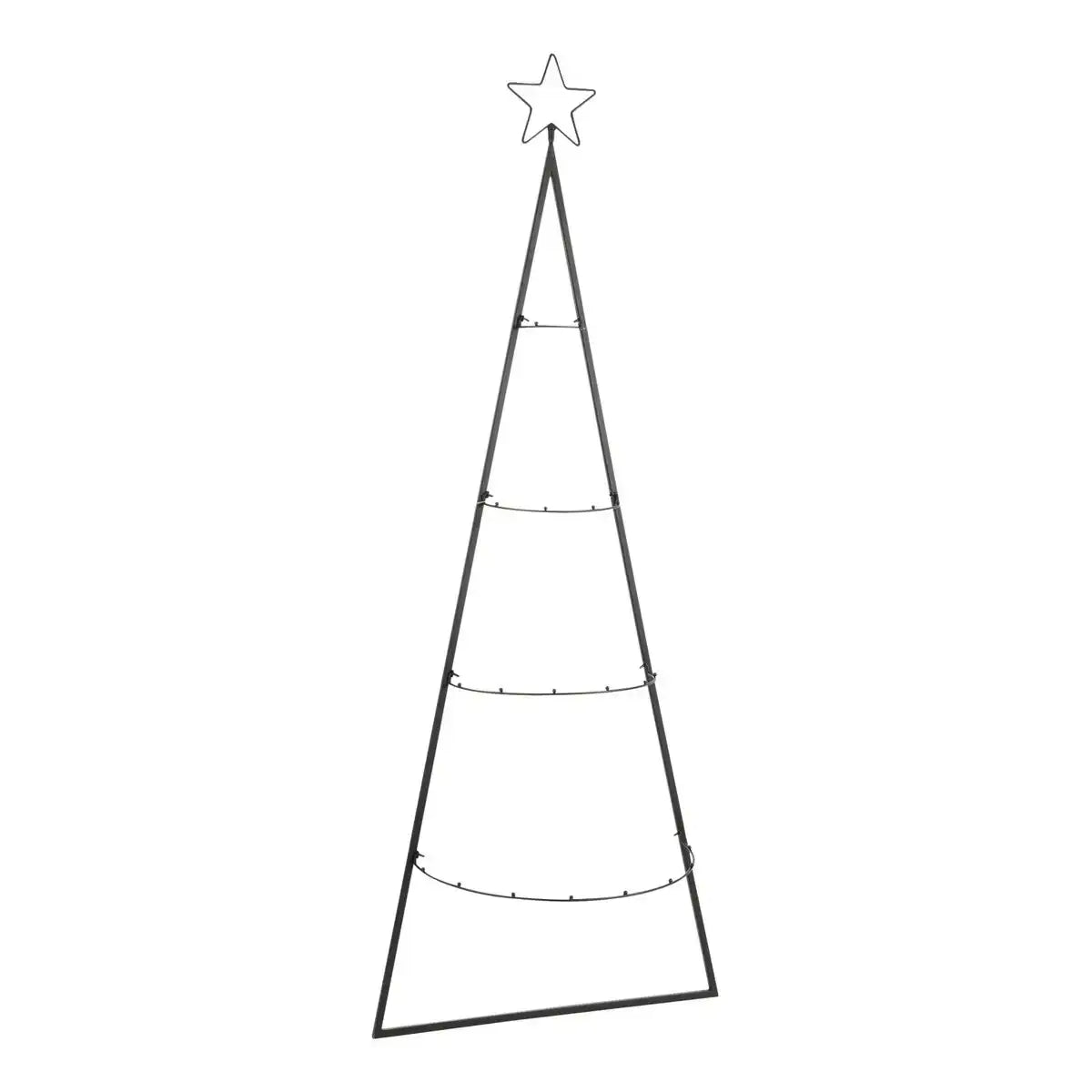 Weihnachtsdeko Wandregal für Dekorationen - L50 x H131 cm - Metall - Schwarzh