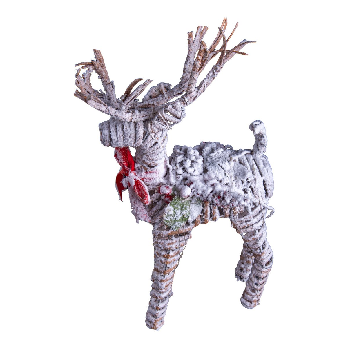 LED-Weihnachtsdeko "RENTIER" aus wetterfestem Kunststoff in natur, mit fest verbauten LEDs