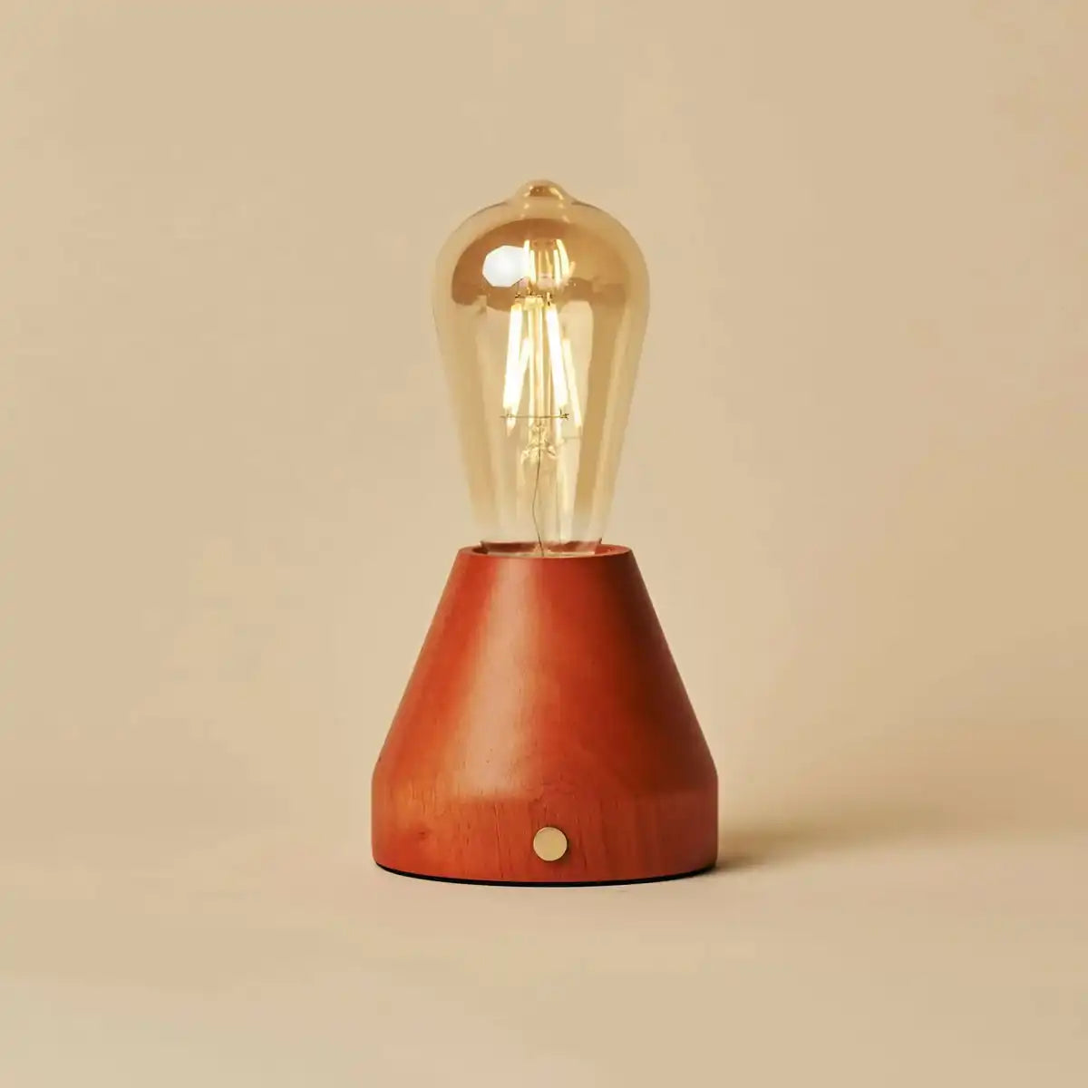 Zavi Chestnut Brown wiederaufladbare LED-Tischlampe-schnurlos, dimmbar, 100-Stunden-Batterie