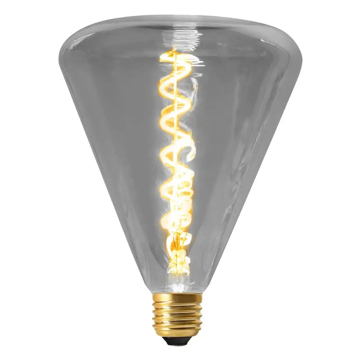 LED Leuchtmittel "DILLY" E27-Fassung 4 Watt, Metall und Glas in Grau
