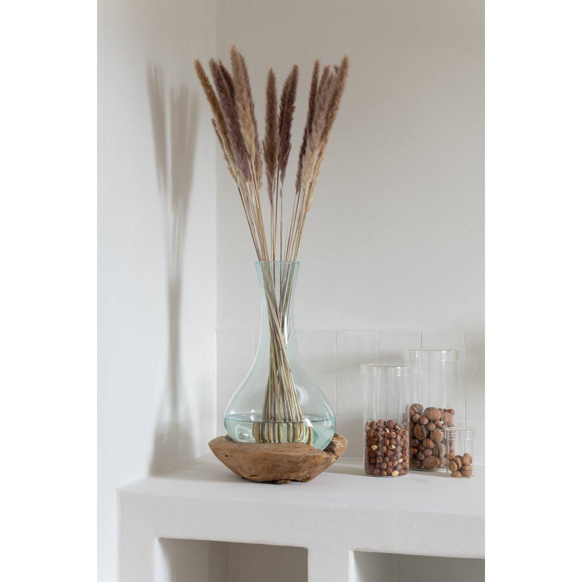 J-Line Glasglas Lisa Glas Transparent Groß