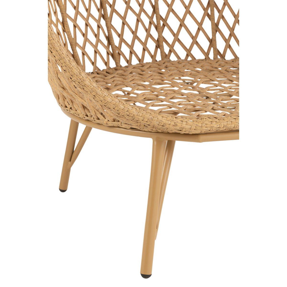 J-Line Lounge Chair+Kissen Eva Metal/Reed Beige