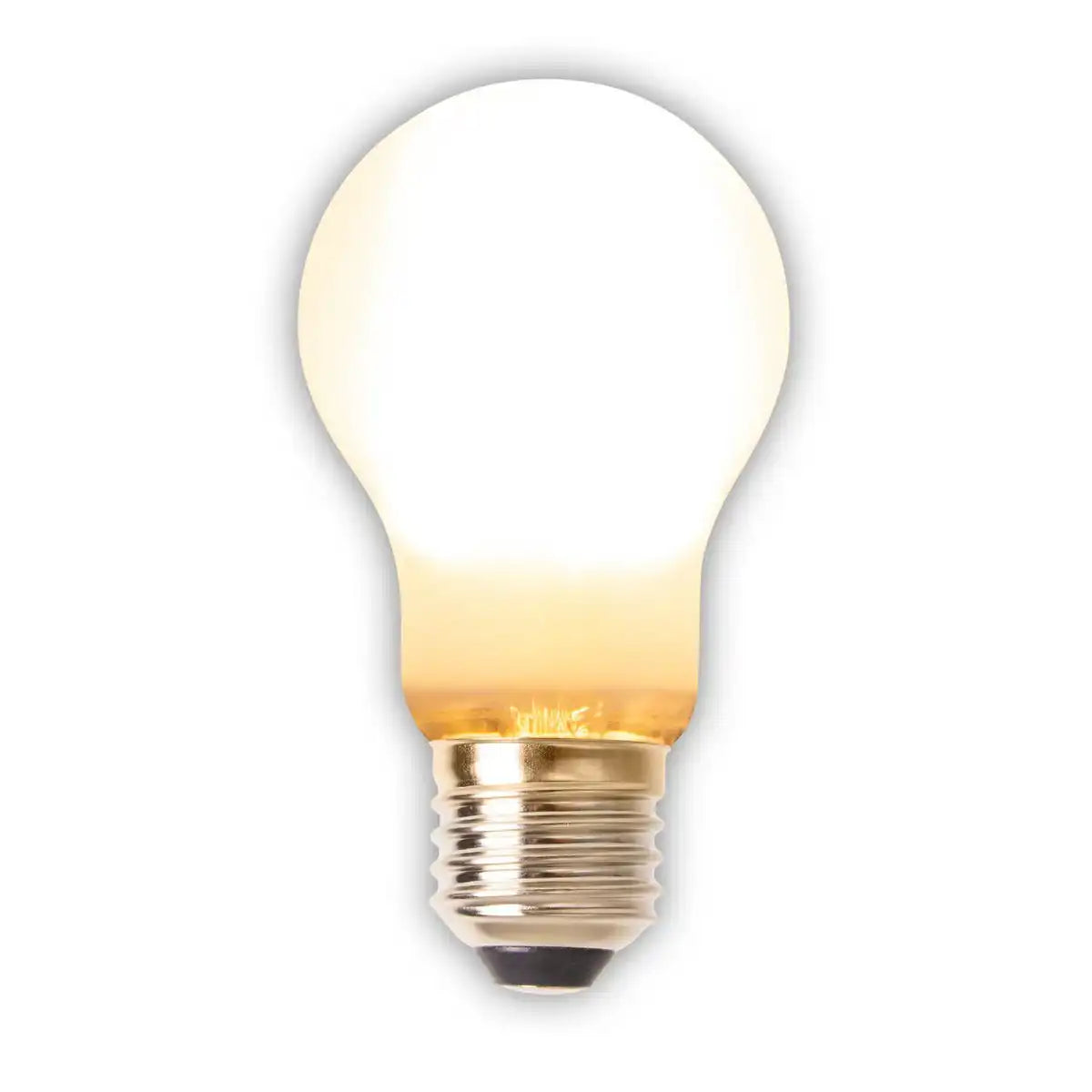 6er-Set LED Leuchtmittel für E27-Fassung mit je 8 Watt, aus Metall und Glas, warmweiß