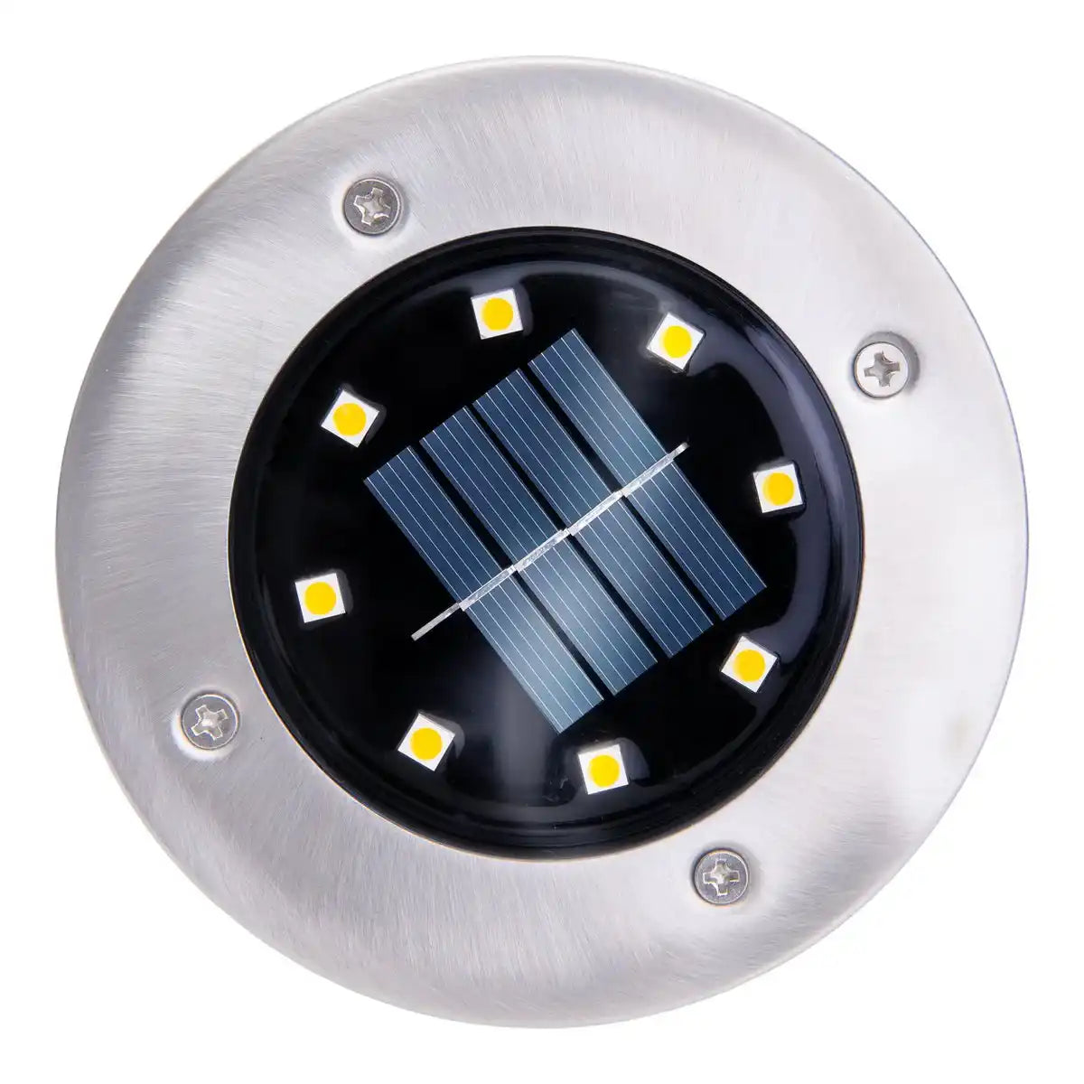 6er-Set LED Solar-Boden-Erdspieß "KIAN" , für Außen, Erdspieß aus Metall und Kunststoff in Stahl-blank, mit integrierter LED