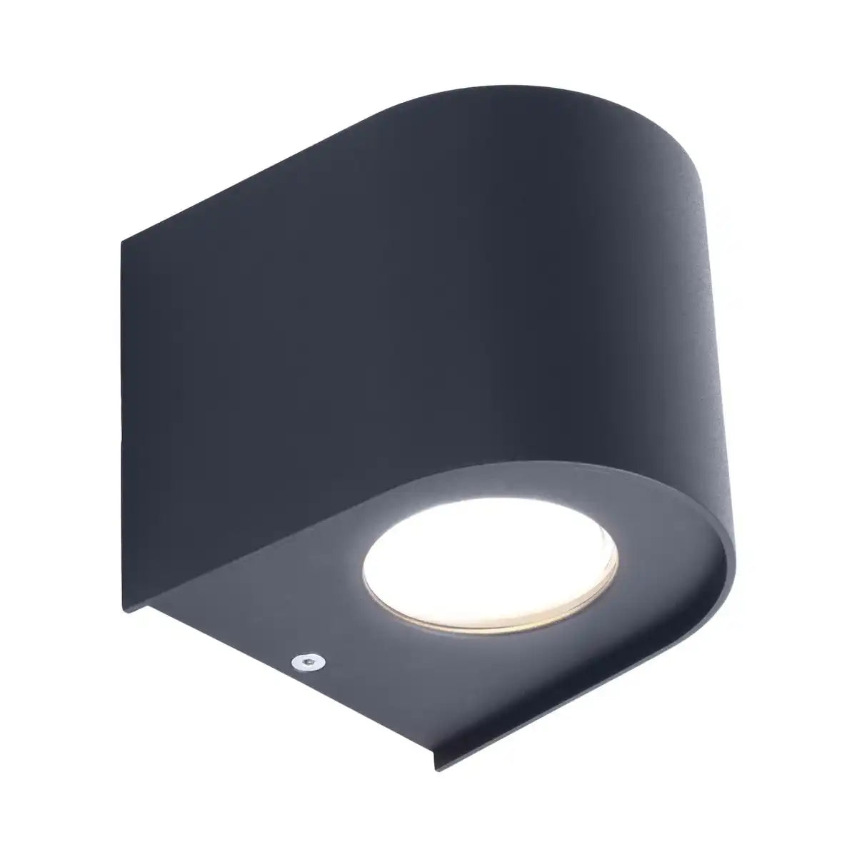 Die LED Außenwandleuchte "ALECTO" misst 10,5 x 11,7 cm und ist 10 cm hoch. Sie besteht aus einem hochwertigen Kunststoff mit einer leicht strukturierten Oberfläche, die wie lackiert wirkt. Zeitloses Schwarz macht die Leuchte universell einsetzbar.