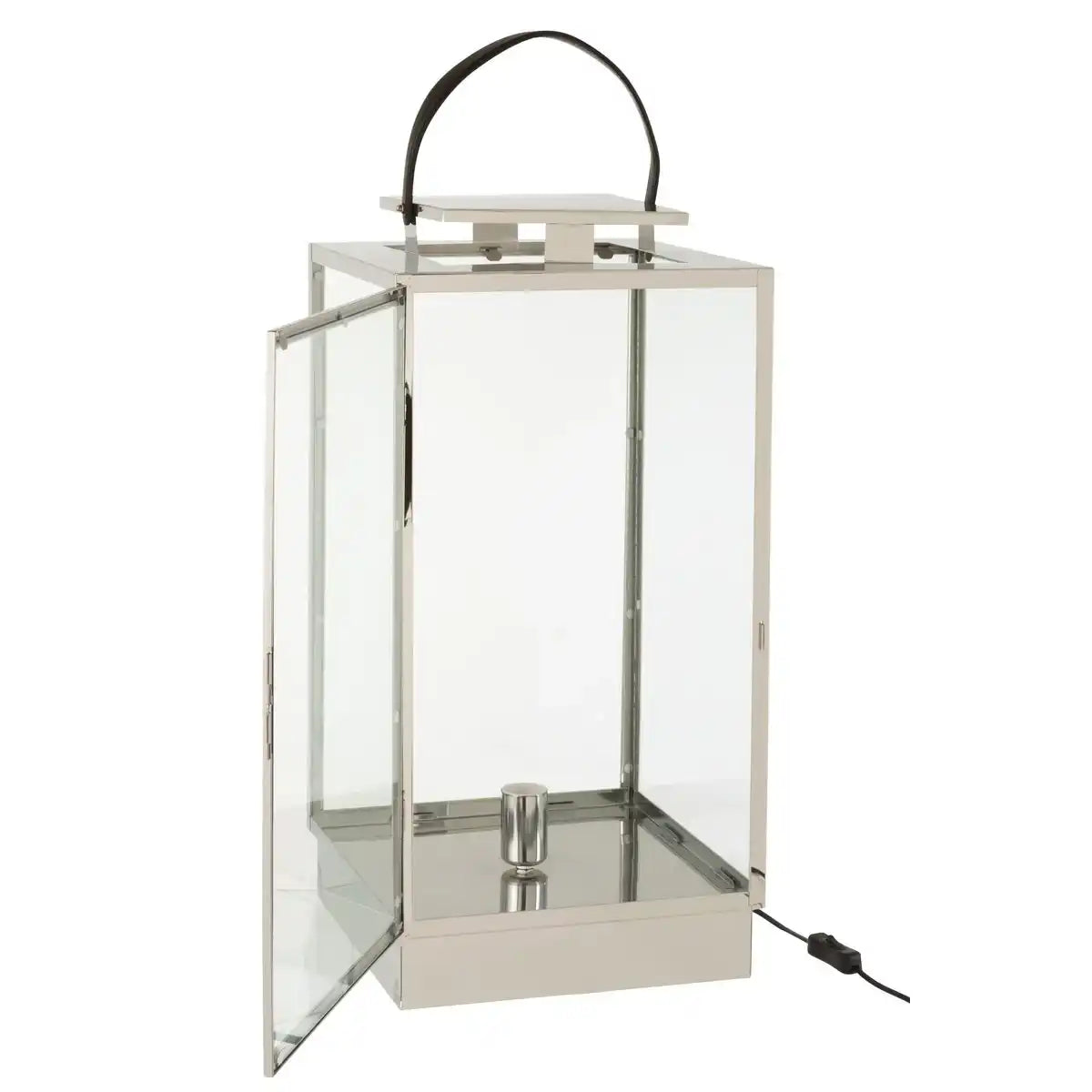J-Line Laternenlampe - Metall/Glas - Silber