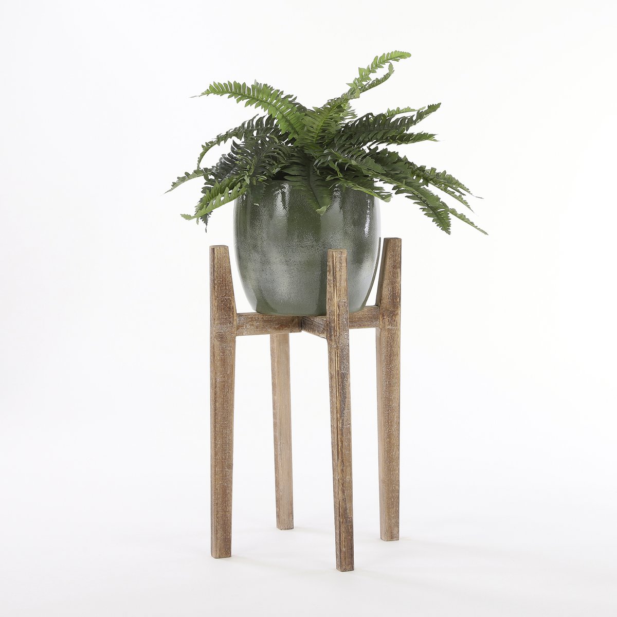 Künstliche Farnpflanze im Blumentopf Stan - H40 x Ø70 cm - Grün