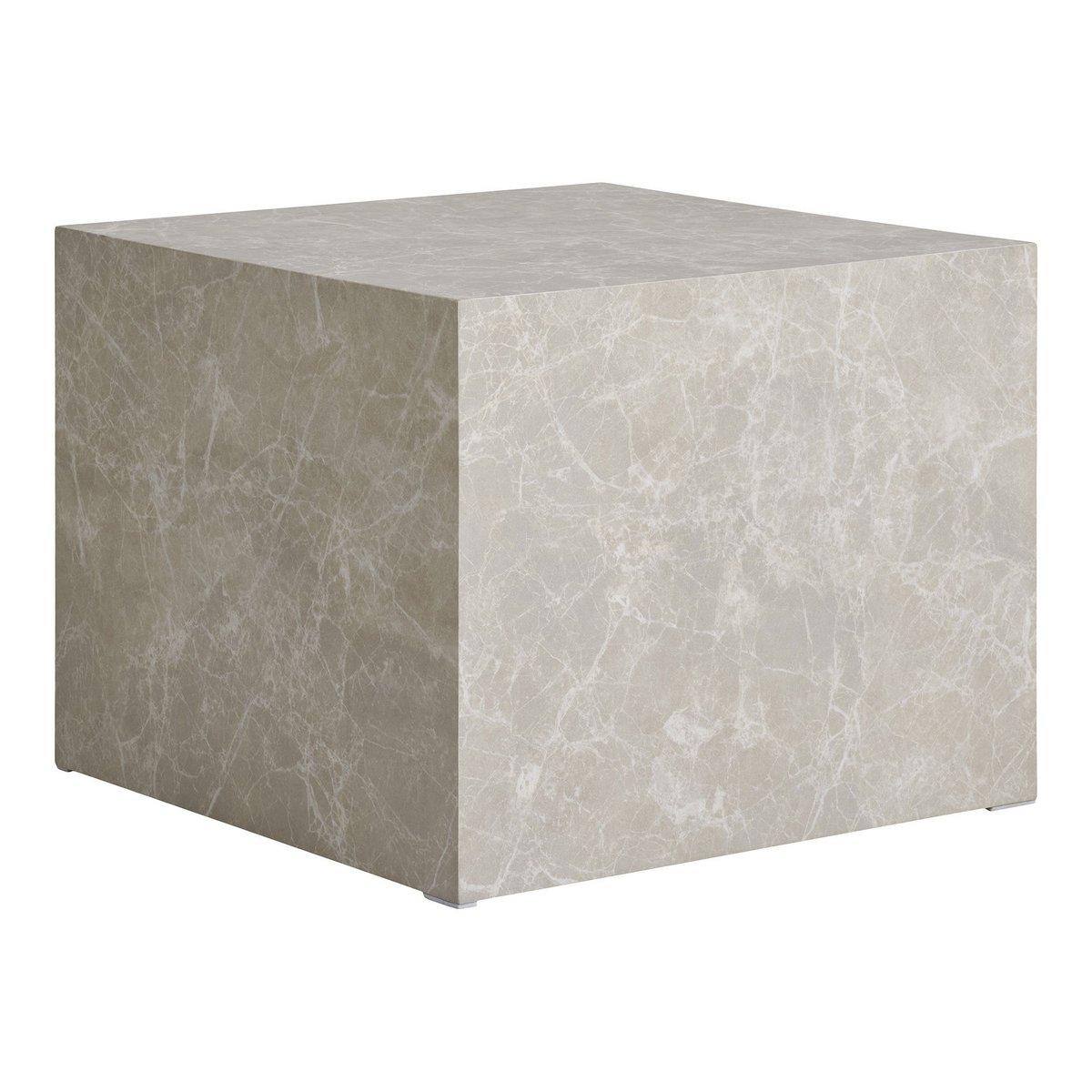 Prager Couchtisch-Set – Beige, Marmoroptik, MDF, Dekorpapier, 2er-Set