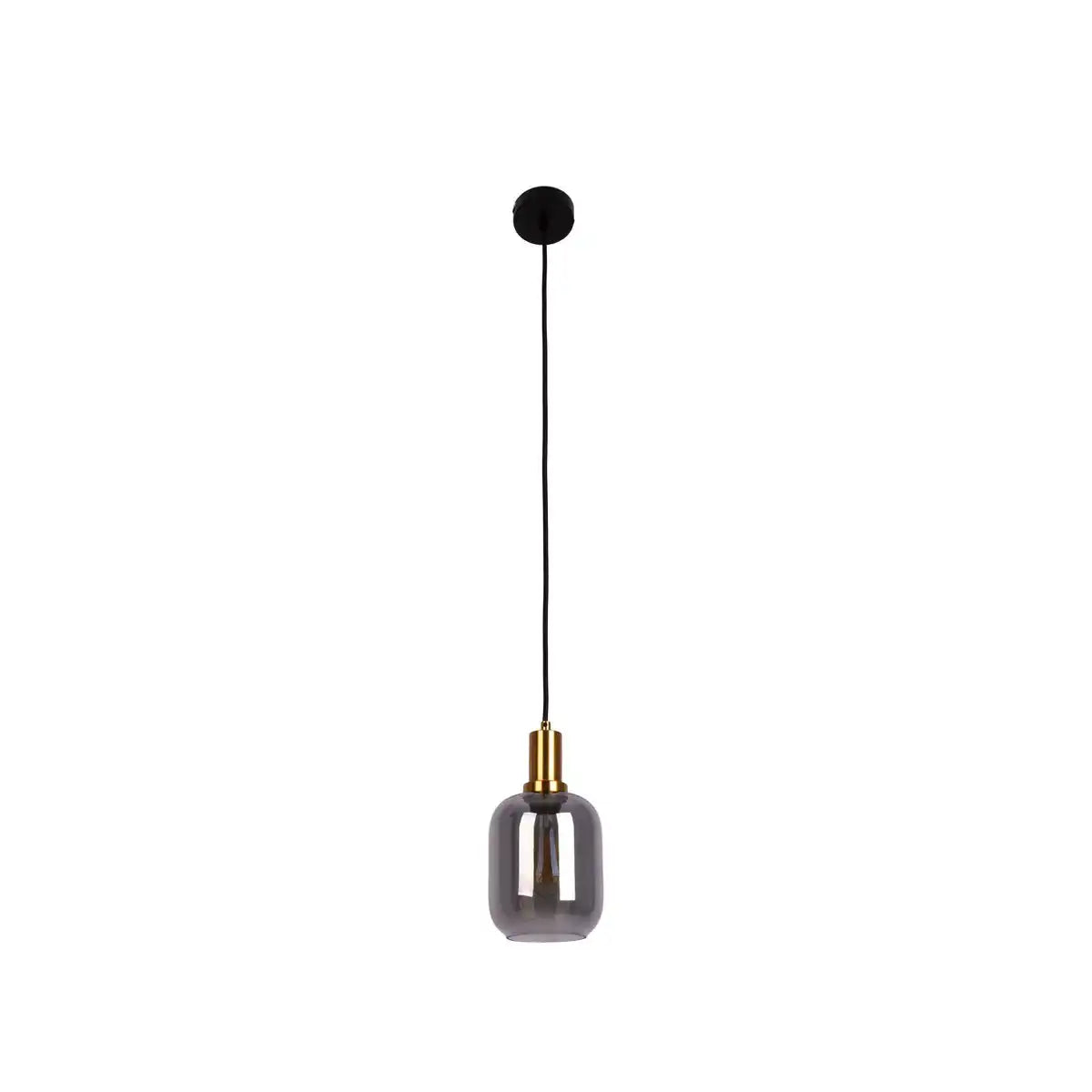 1er Pendelleuchte "FUMO", Pendellampe aus Metall und Glas in Schwarz, mit E14-Fassung, für Esszimmer, Wohnzimmer, Diele oder Büro, Hängelampe 150 x 20 cm