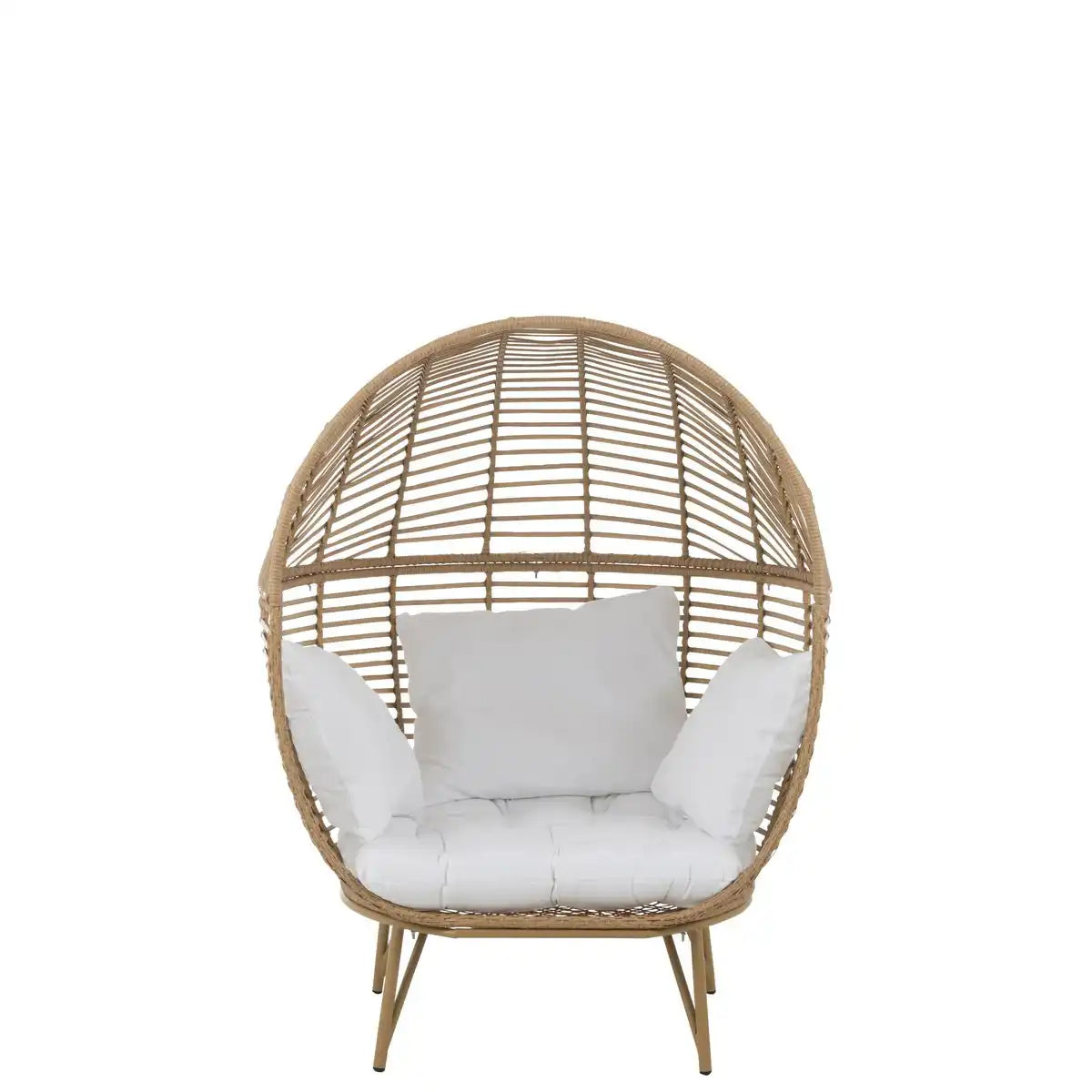 J-Line Loungesessel Oval – Stahl – Natur