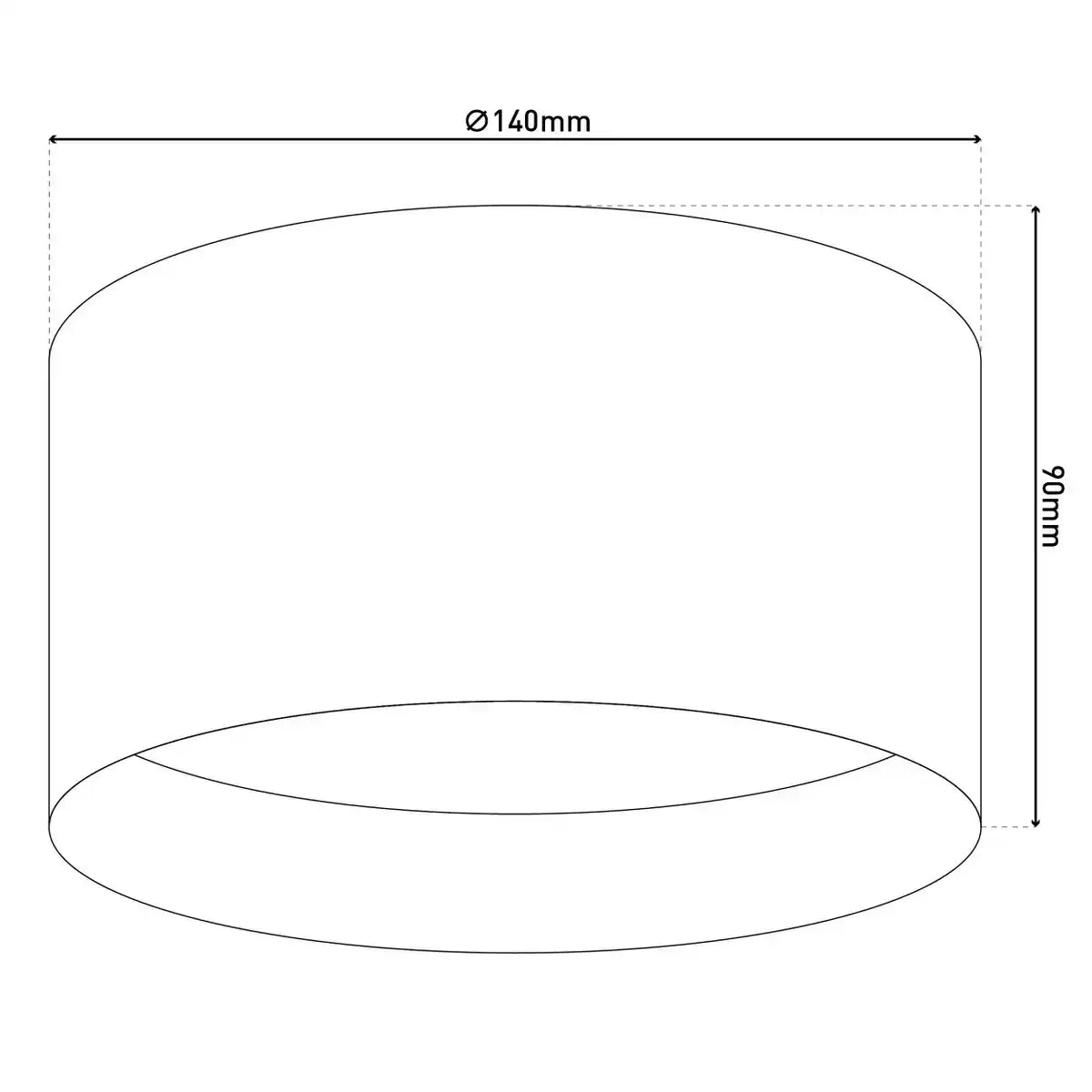 LED Spot "TRIOS" Ø 14 cm schwarz, aus Metall und Kunststoff mit integrierten LEDs