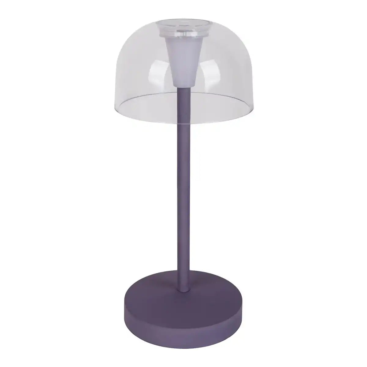 2-er Set LED-Akku-Tischleuchte "Gomba" für Außen und Innen, aus Metall und Kunststoff in Brombeere , 18,5 cm hoch