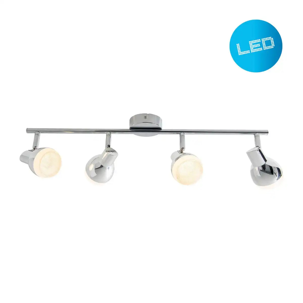 4er LED-Wand- u. Deckenschiene "Chromey"