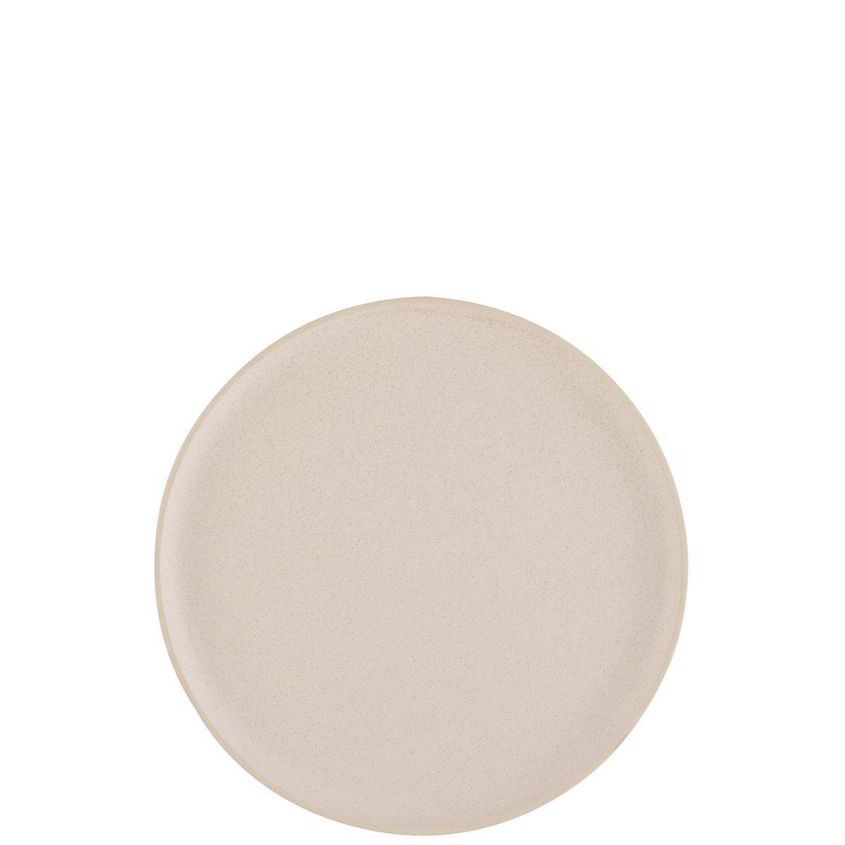 J-Line Marie Teller - Keramik - Creme - L - 6x