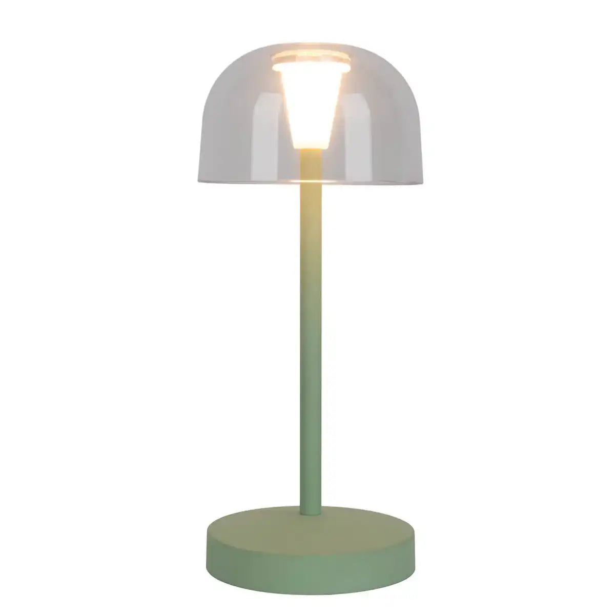 2-er Set LED-Akku-Tischleuchte "GOMBA" für Außen und Innen, aus Metall und Kunststoff in Mint , 18,5 cm hoch