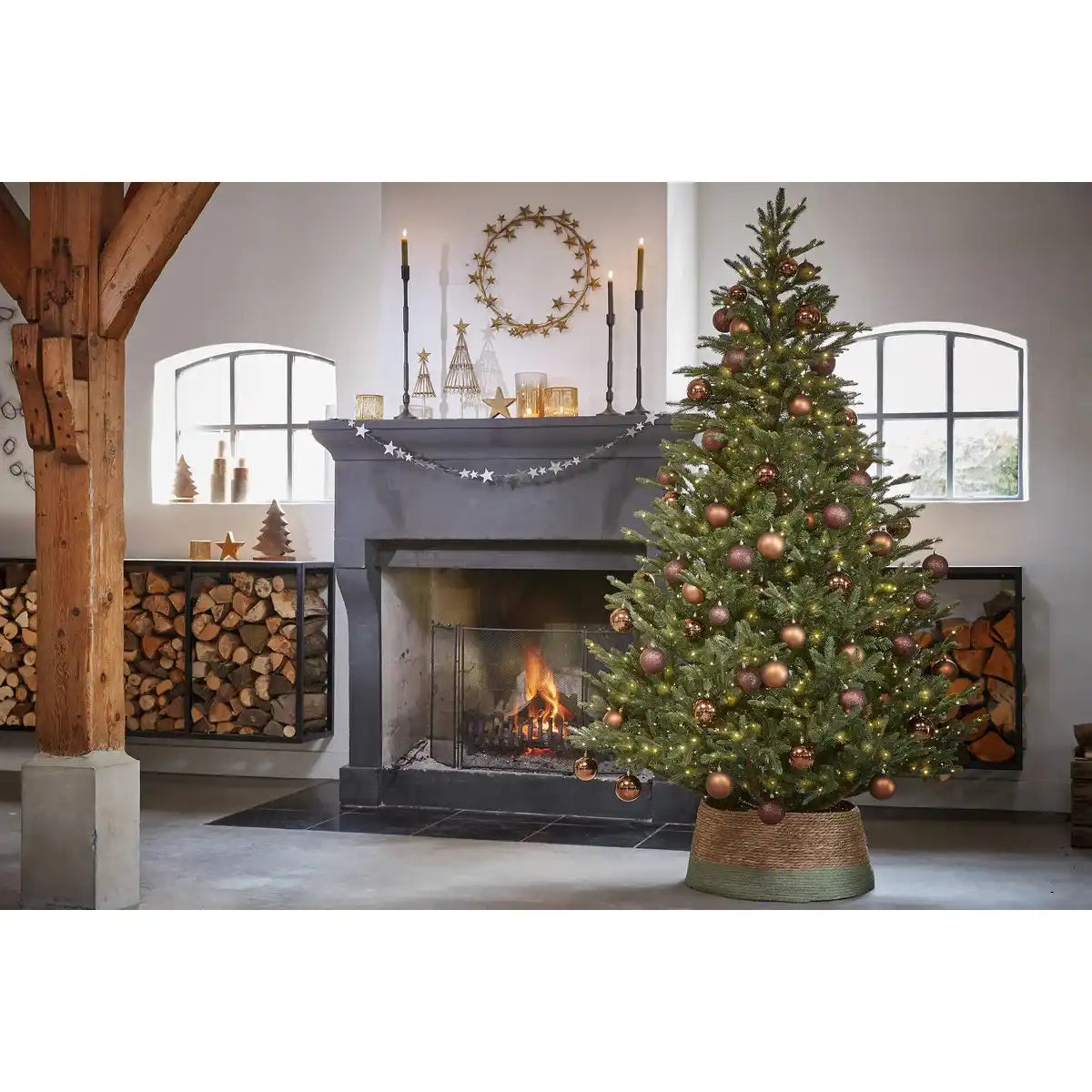 Weihnachtsbaumrock – H26 x Ø58 cm – Seegras – Grün