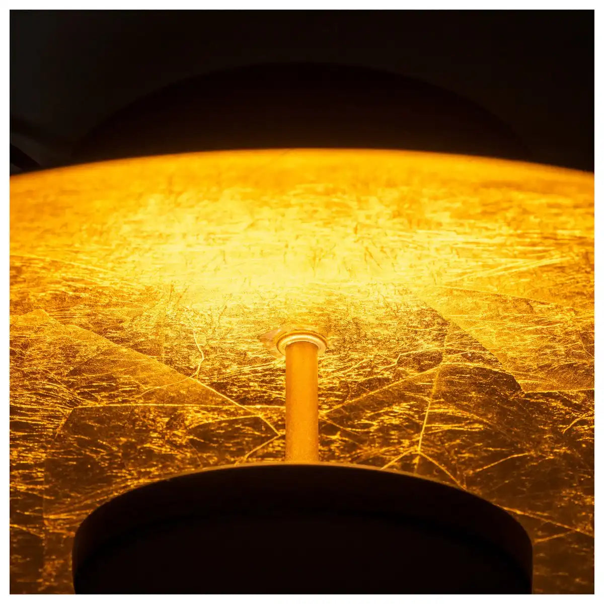 LED Deckenleuchte "FIRENZE" Deckenlampe aus Metall in Schwarz, und Gold, LED fest verbaut, Beleuchtung für Wohnzimmer, Büro oder den Eingangsberiech 40 cm Durchmesser