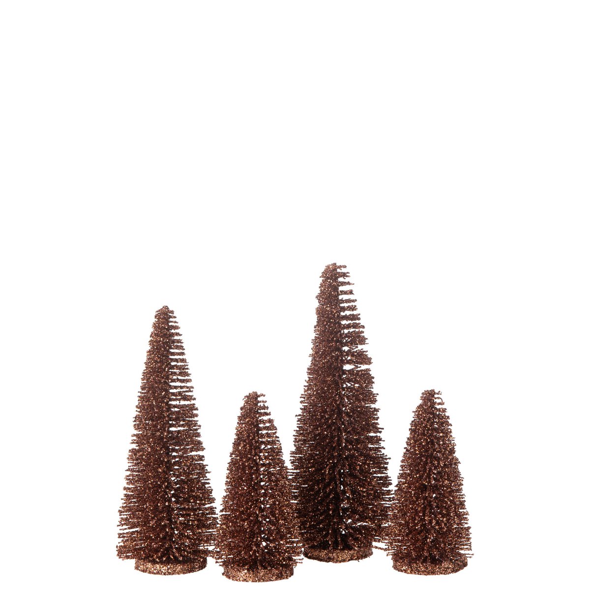 J -Line Dekoration Weihnachtsbaum Glitzer - Kunststoff - Braun - Schachtel 8