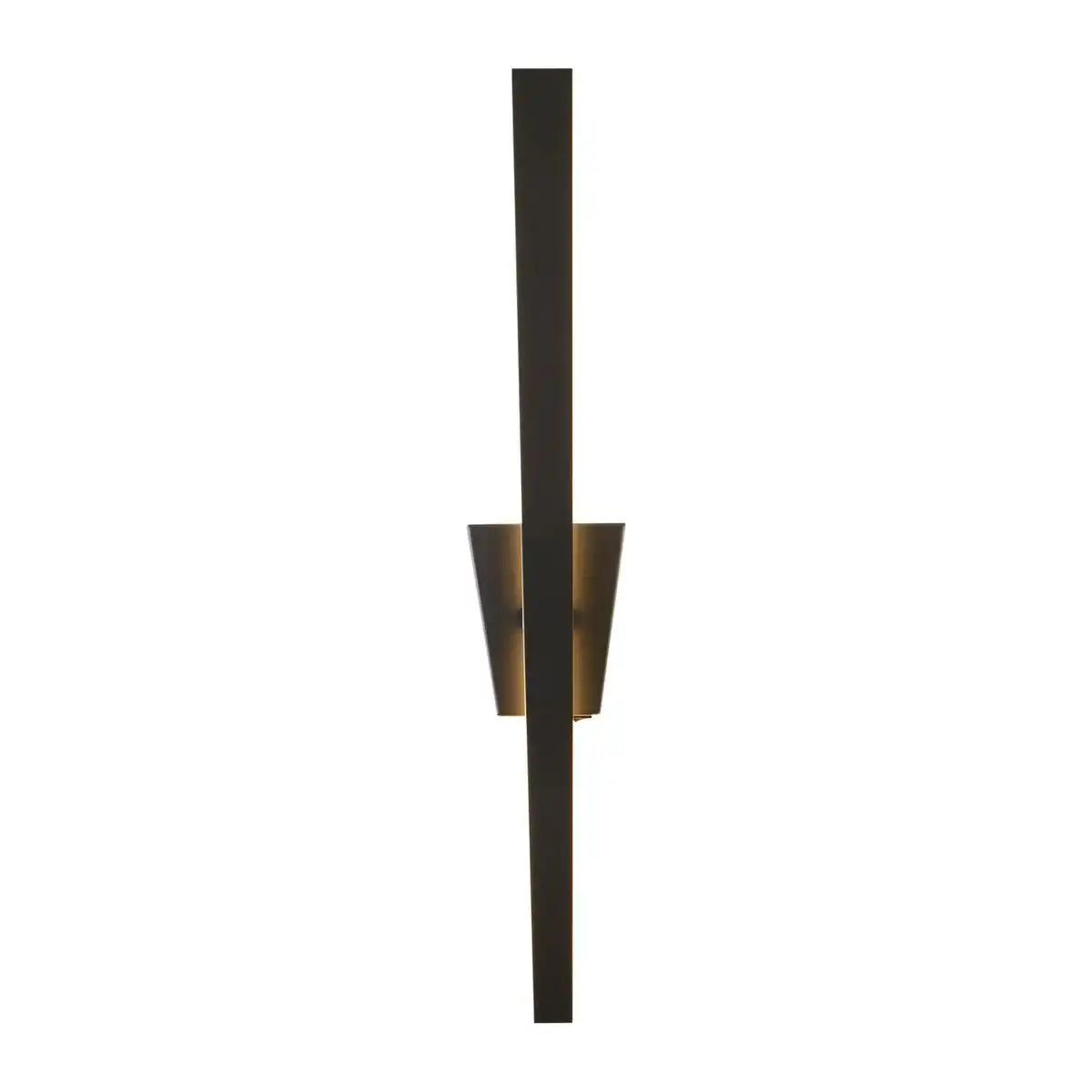 LED Wandleuchte "TREVOR" schwarz, Wandlampe Metall und Kunststoff in Schwarz,, mit fest verbauten LEDs, Wandbeleuchtung innen 62 x 10 x 4,5 cm