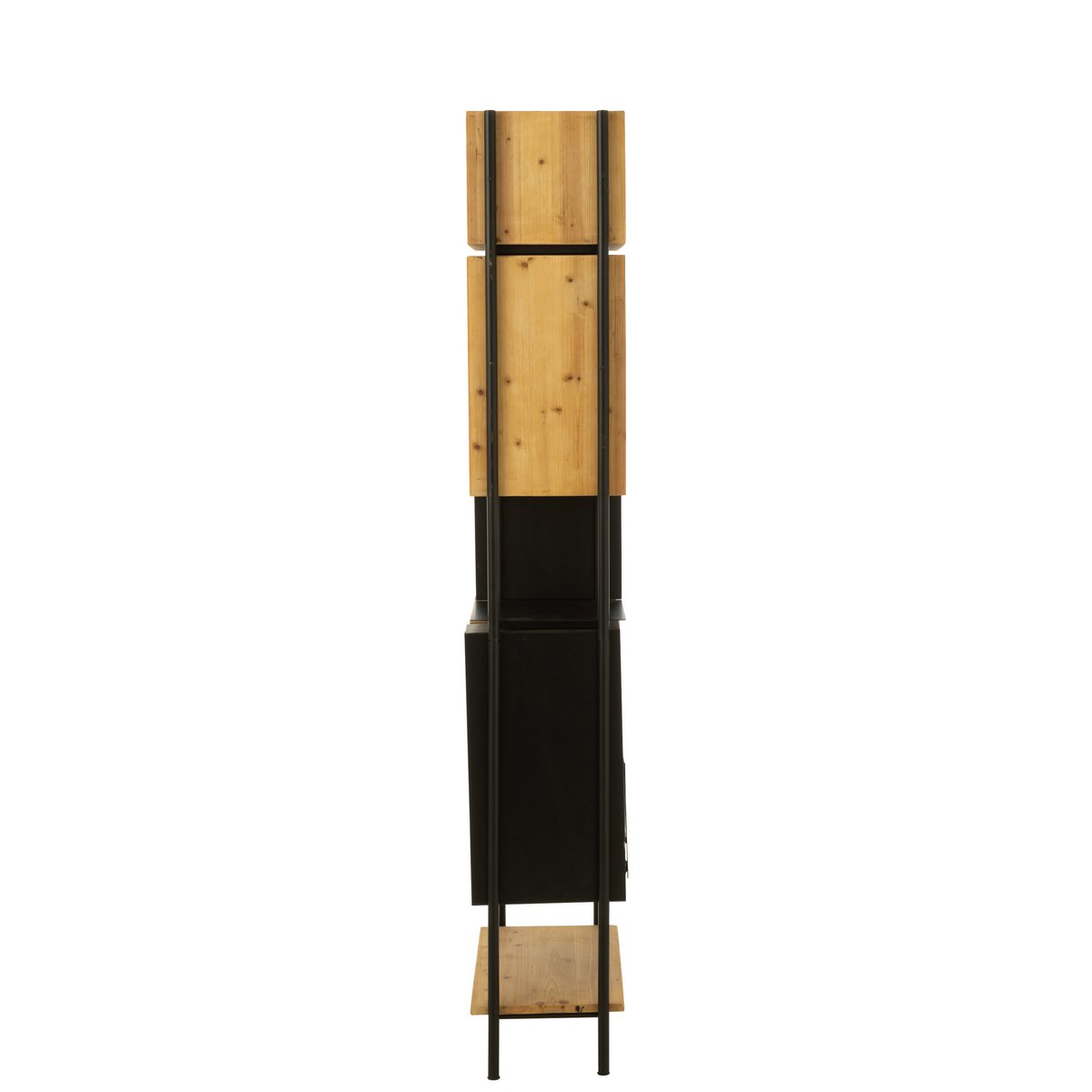 J-Line Regal Tina Holz/Eisen Schwarz/Natur Klein