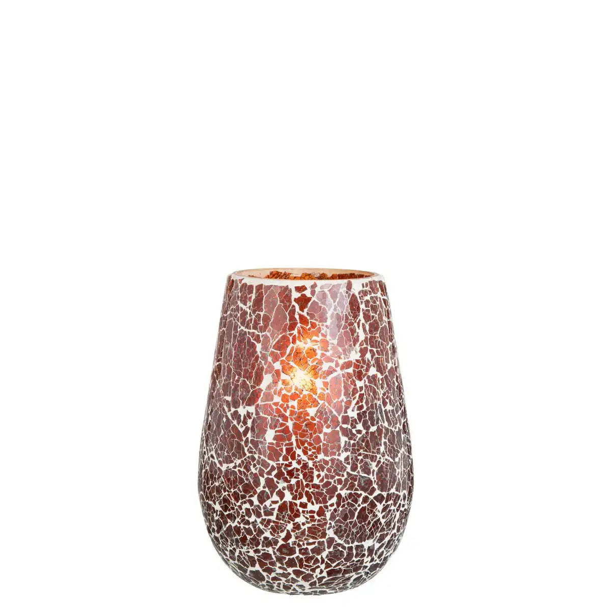 J-Line Kerzenhalter Ali – Glas – Braun – groß