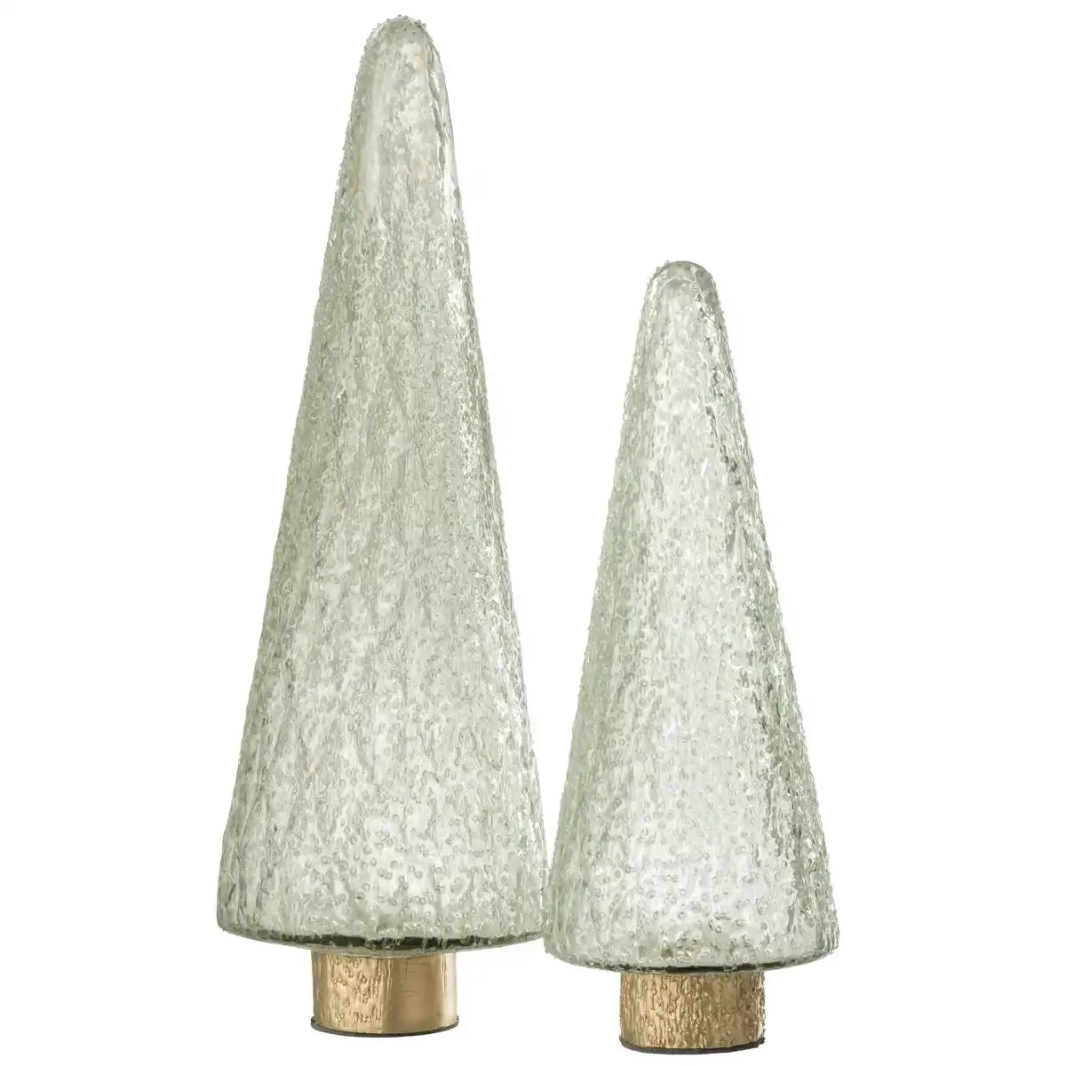 J-Line Dekoration Weihnachtsbaumsockel – Glas – transparent – groß