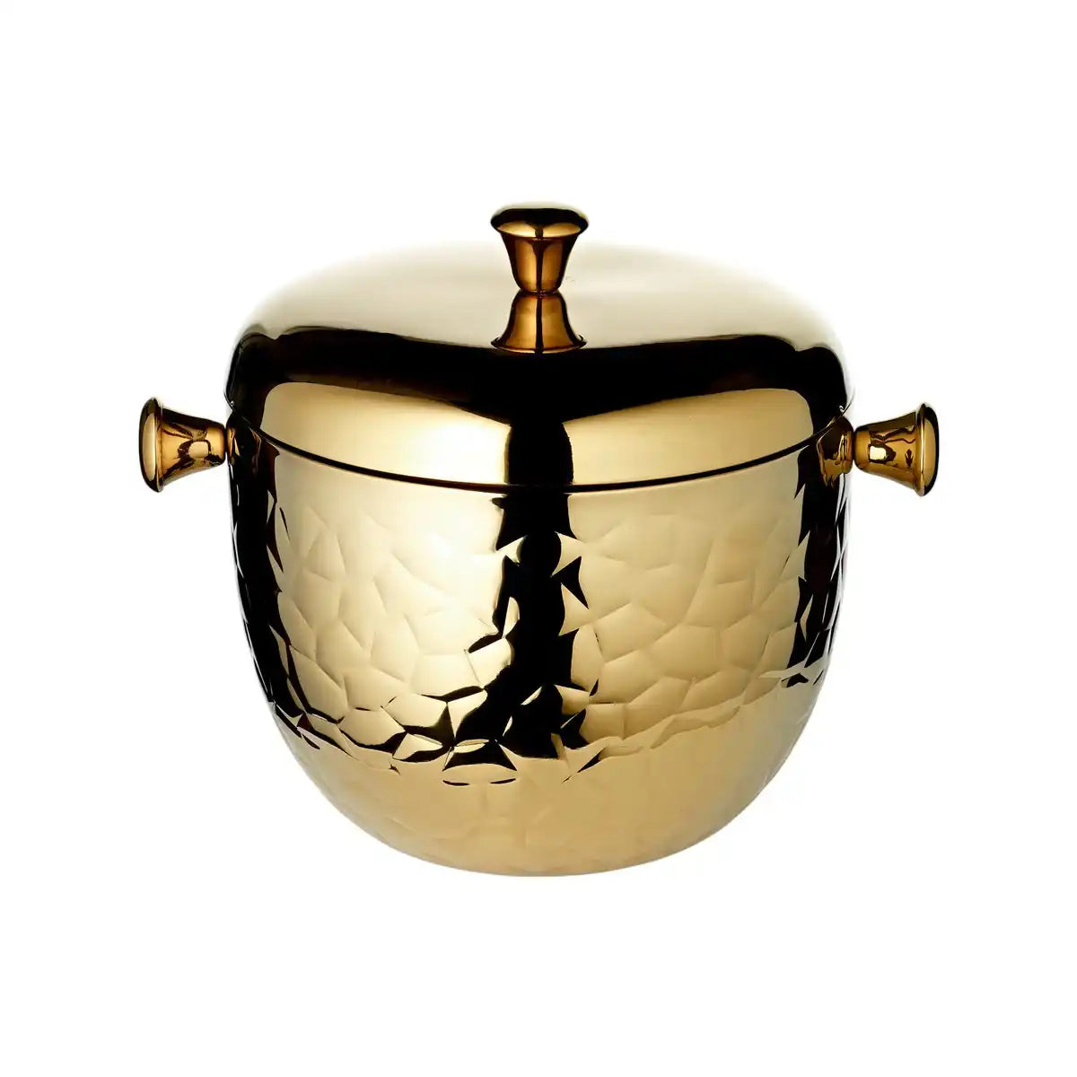 Eiseimer Rico gold gemustert H 21 cm