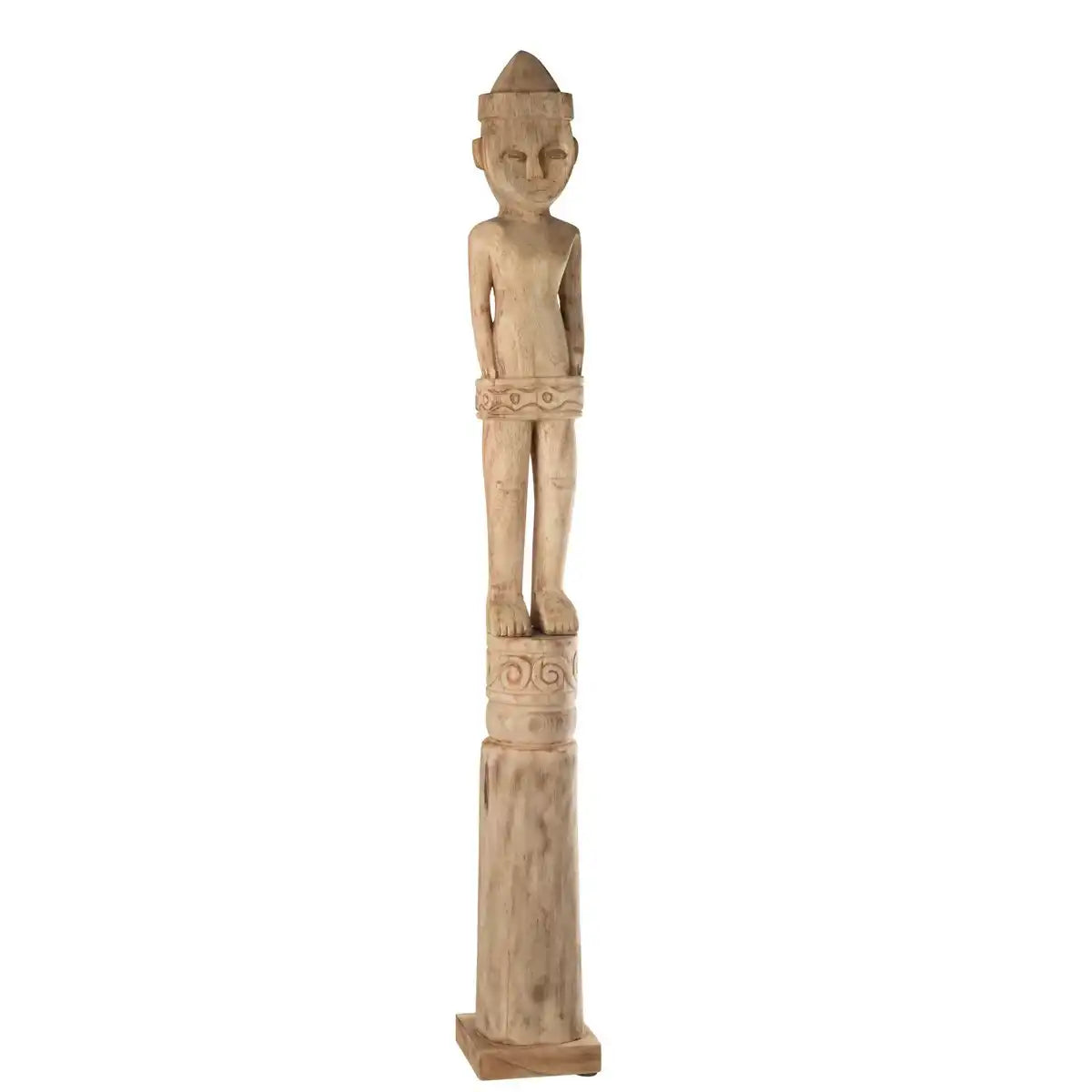 J-Line Figur Afrikanisch Stehend - Holz - Natur - Groß