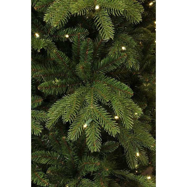 Künstlicher Weihnachtsbaum Slim mit LED-Beleuchtung – H155 x Ø102 cm – Grün