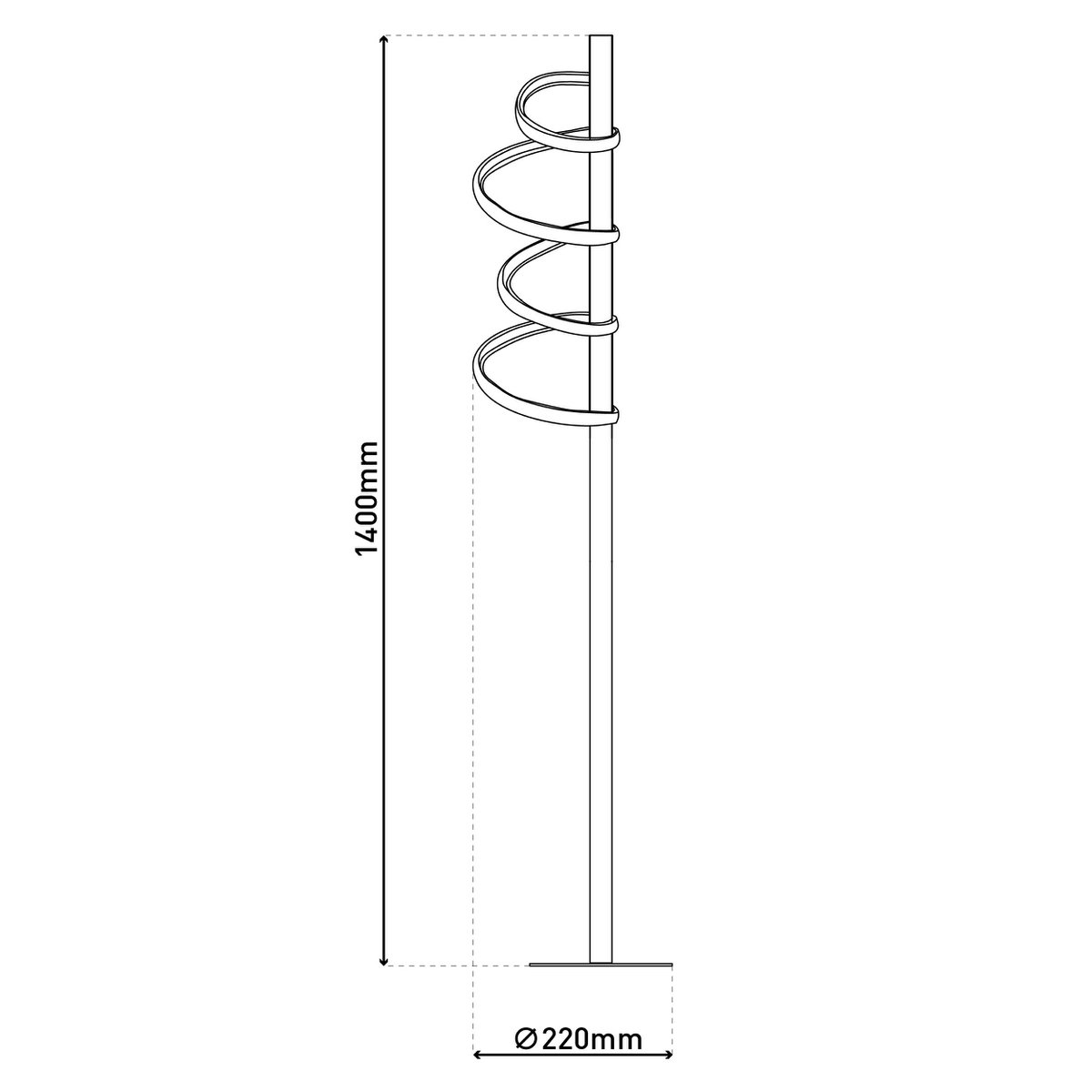 LED-Stehleuchte "BELLEZA", moderne Stehlampe aus Metall und Kunststoff in Nickel matt und Weiß, mit fest verbauten LEDs, 140 hoch, Beleuchtung für Wohnzimmer, Esszimmer, Schlafzimmer oder Büro.