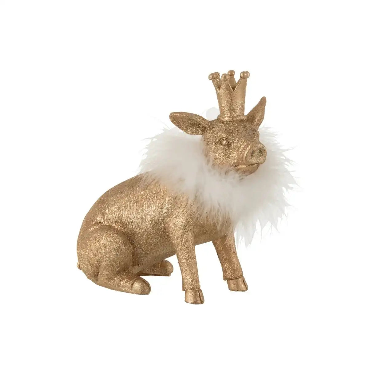 J-Line Pig Crown Poly Gold Groß