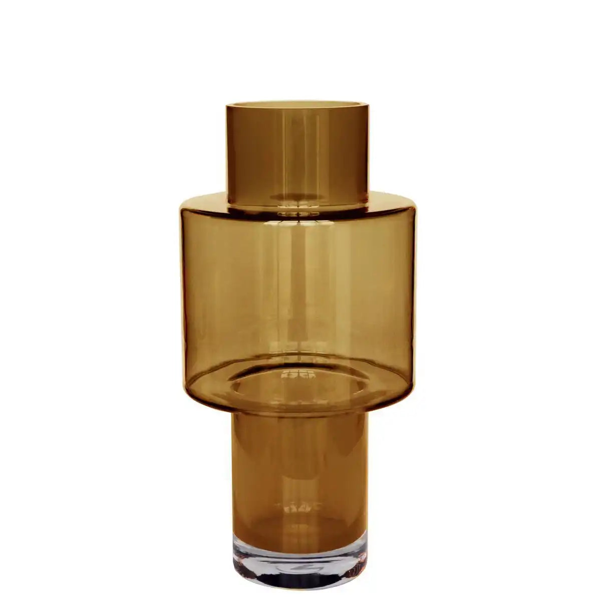 Vase Glass Juba M - H40 W20 - Cognac