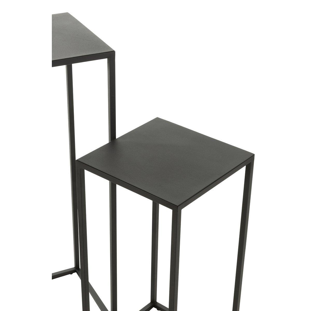 J-Line Beistelltisch Square – Metall – Schwarz
