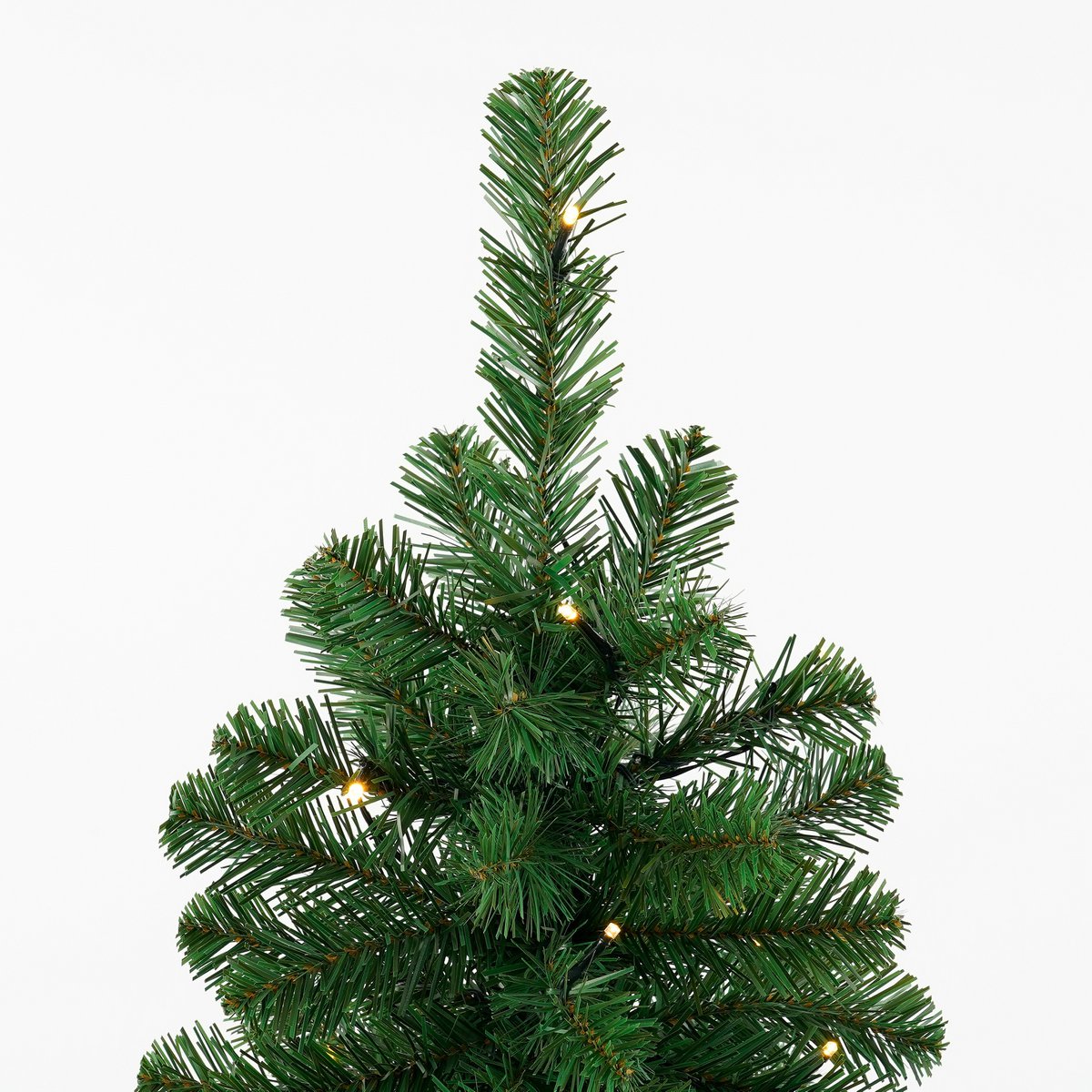 Künstlicher Weihnachtsbaum im Topf mit LED-Beleuchtung – H90 x Ø50 cm – Grün