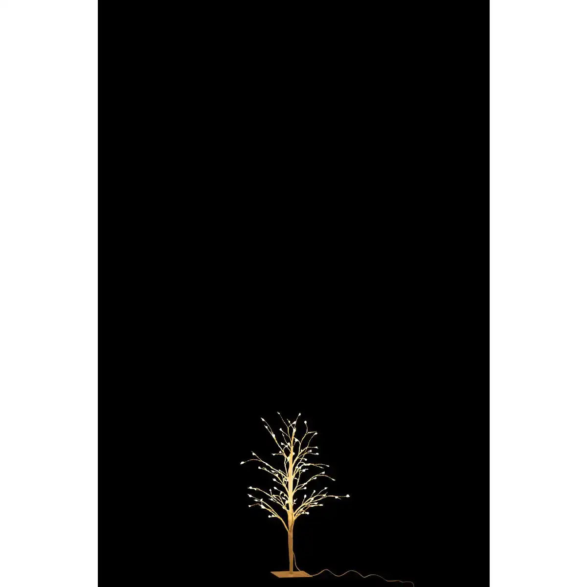 J-Line Dekobaum Blank – Metall – Weiß – klein – LED-Leuchten