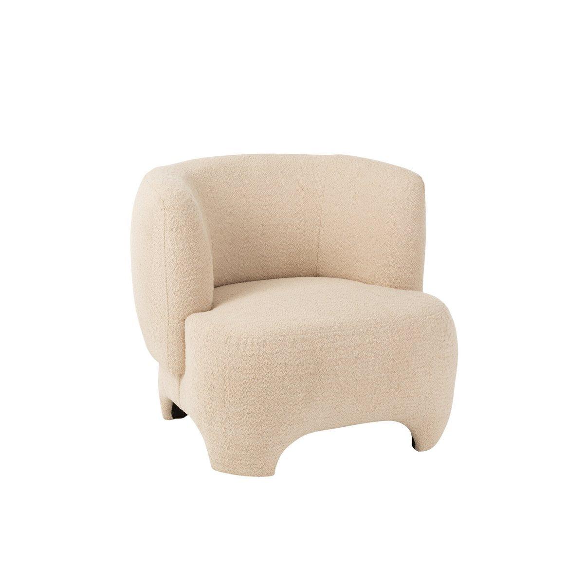 J-Line 1-Sitzer-Sofa, gestrickt, Tex/HT, Weiß