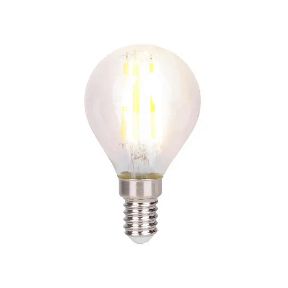 6er-Set LED Filament-Leuchtmittel mit E14-Fassung 4 Watt, aus Metall und Glas, klar